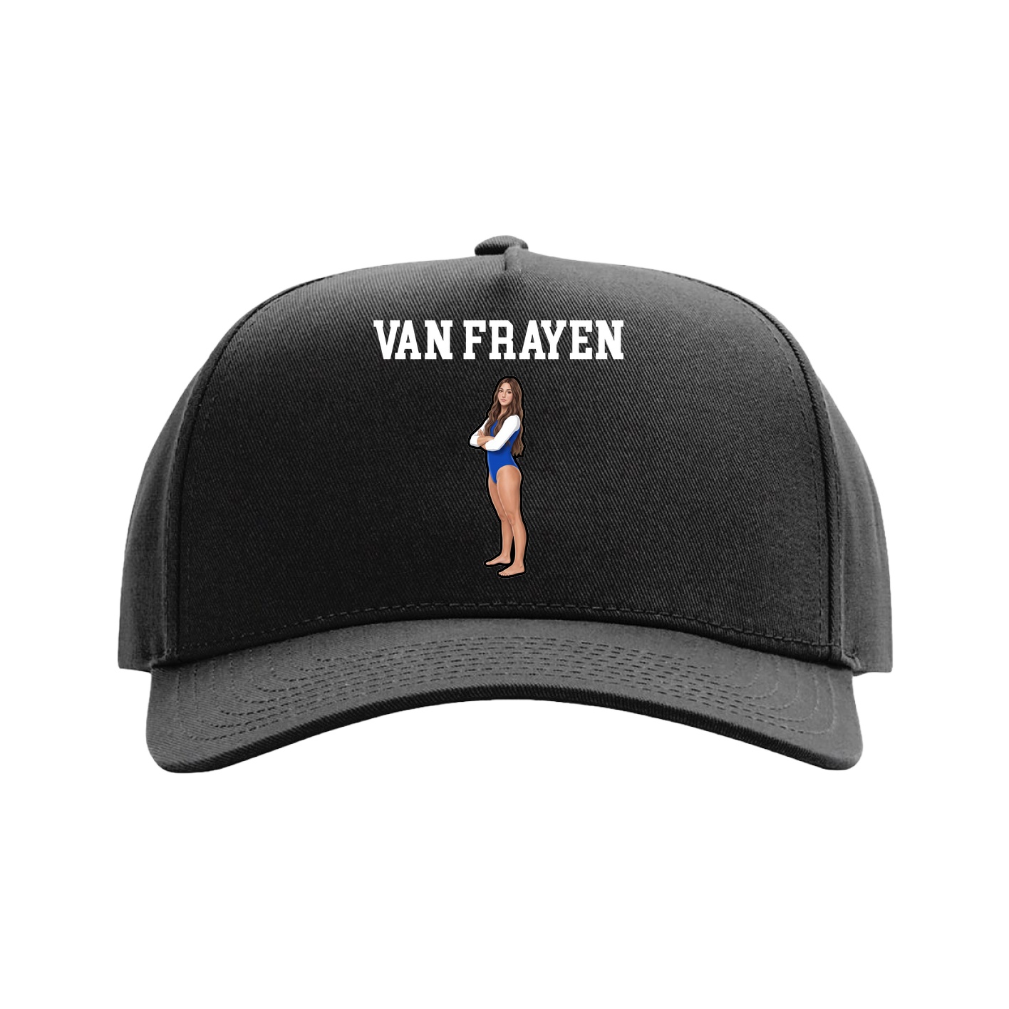 Full Fabric Five-Panel Champ Cap — Shirsey in Black