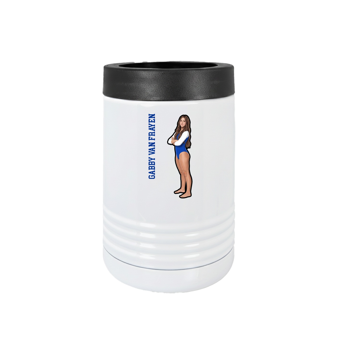 Beverage Holder — Name Vertical in White