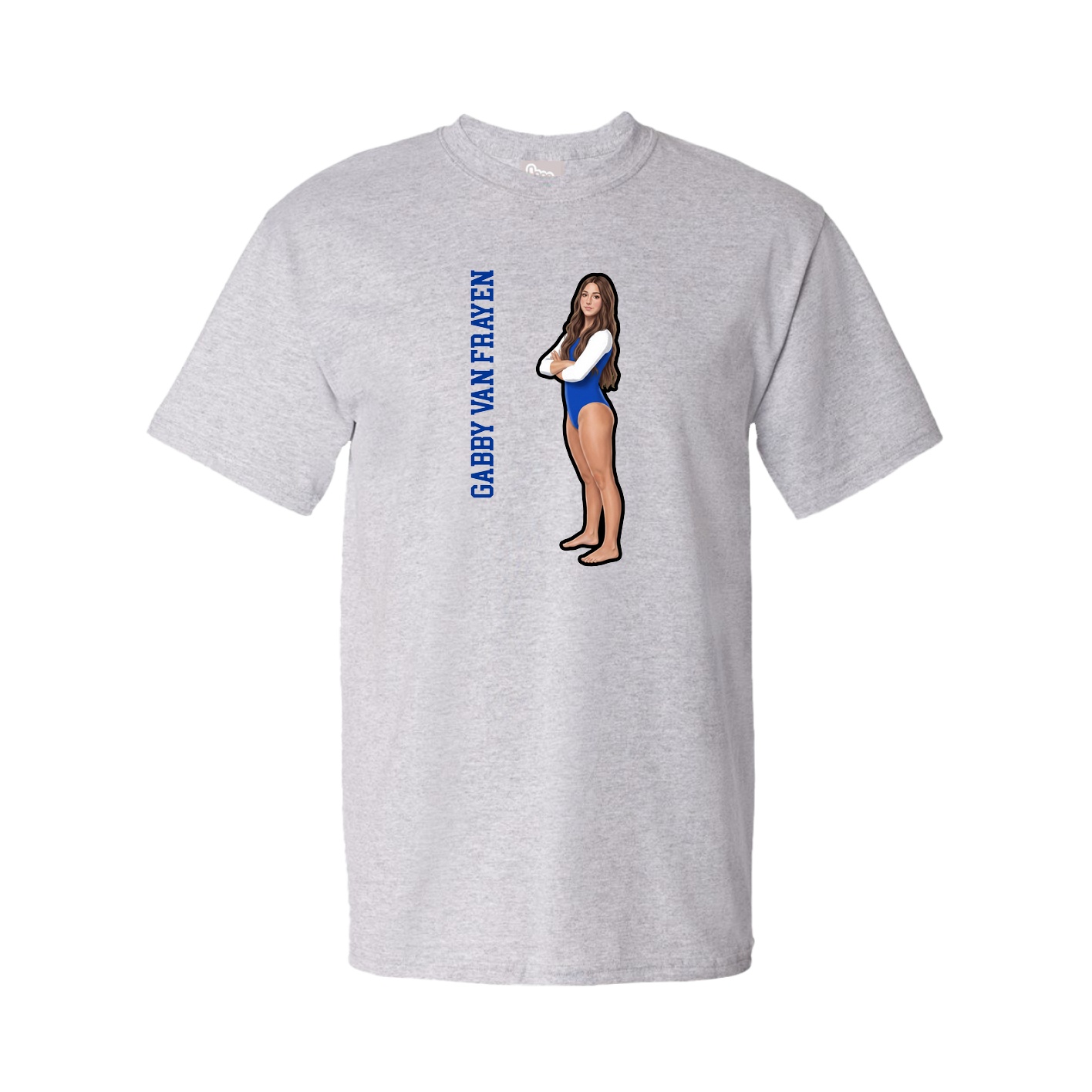 Tee — Name Vertical in Grey