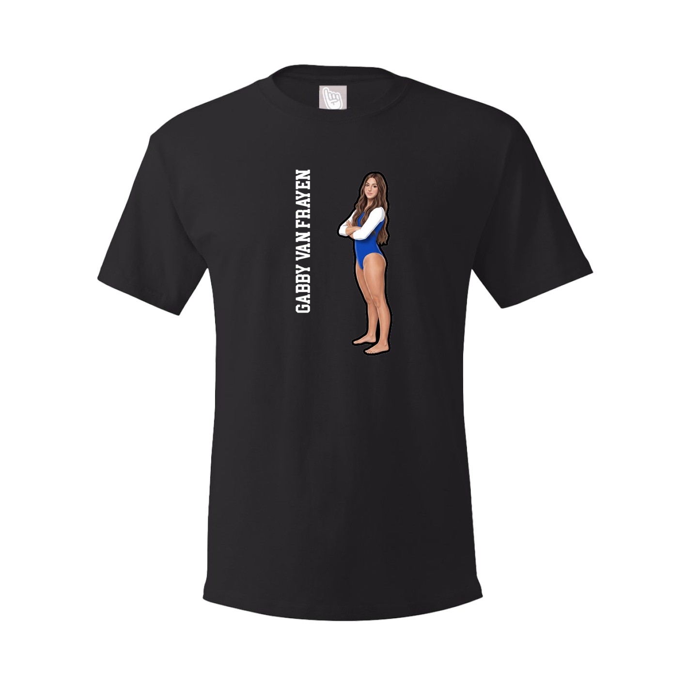 Youth Tee — Name Vertical in Black