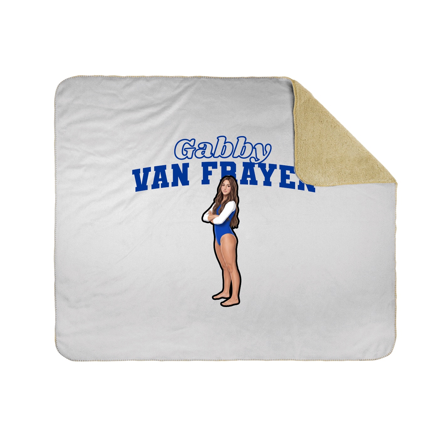 Throw Blanket — Name Arch in White