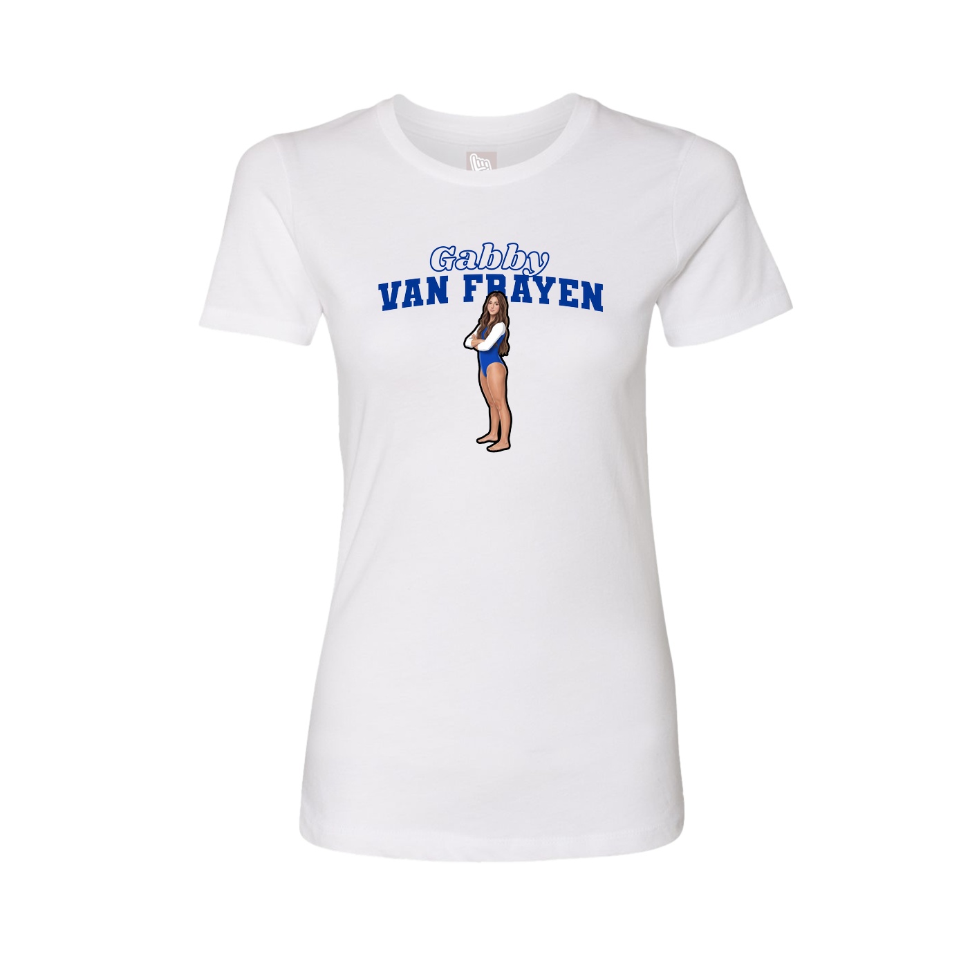 Womens Tee — Name Arch in White
