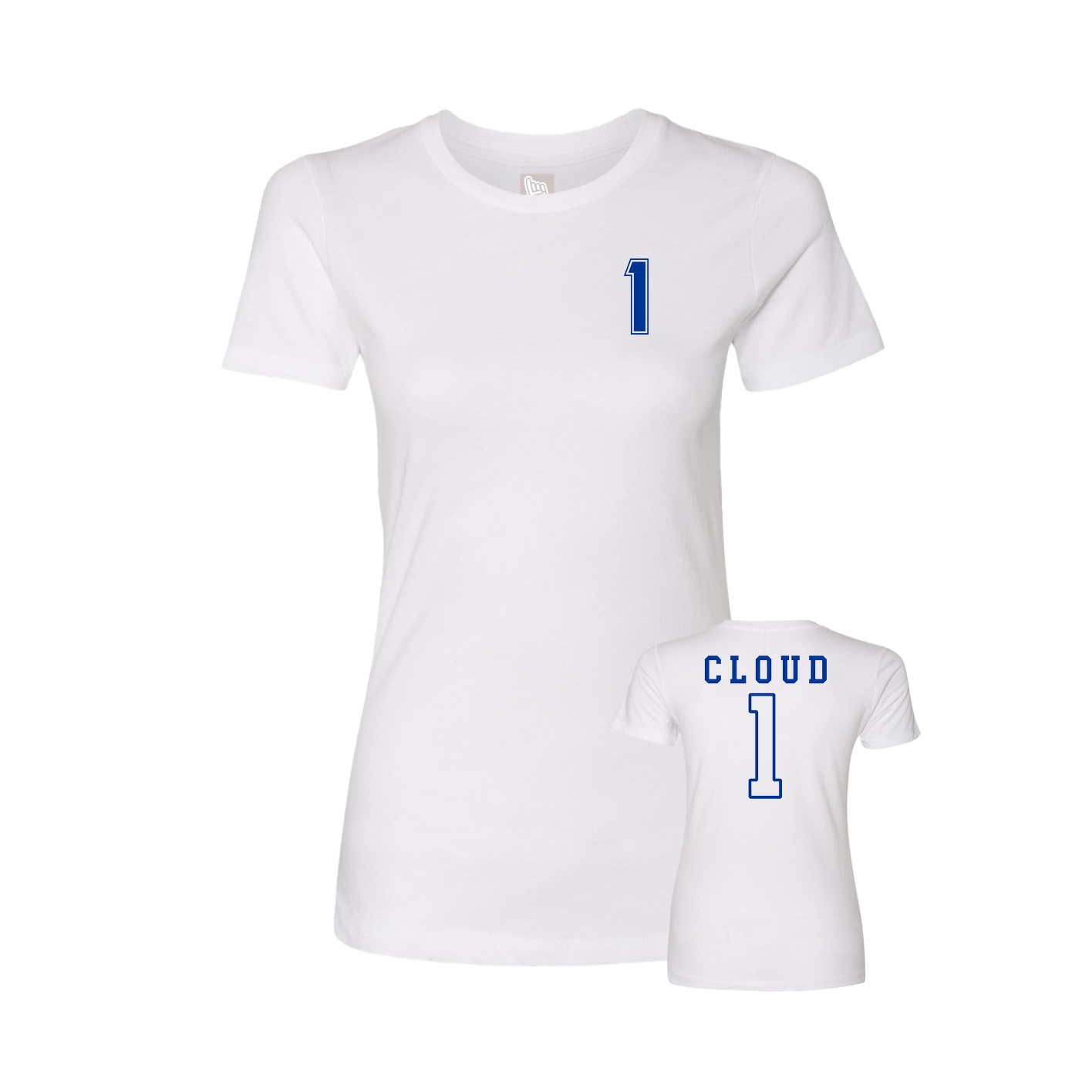 Fitted Women's Tee — Chest Back in White