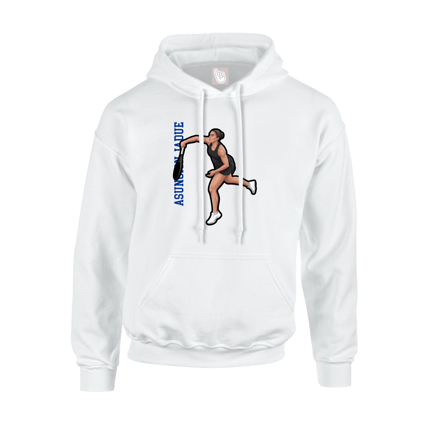 Youth Hoodie — Name Vertical in White