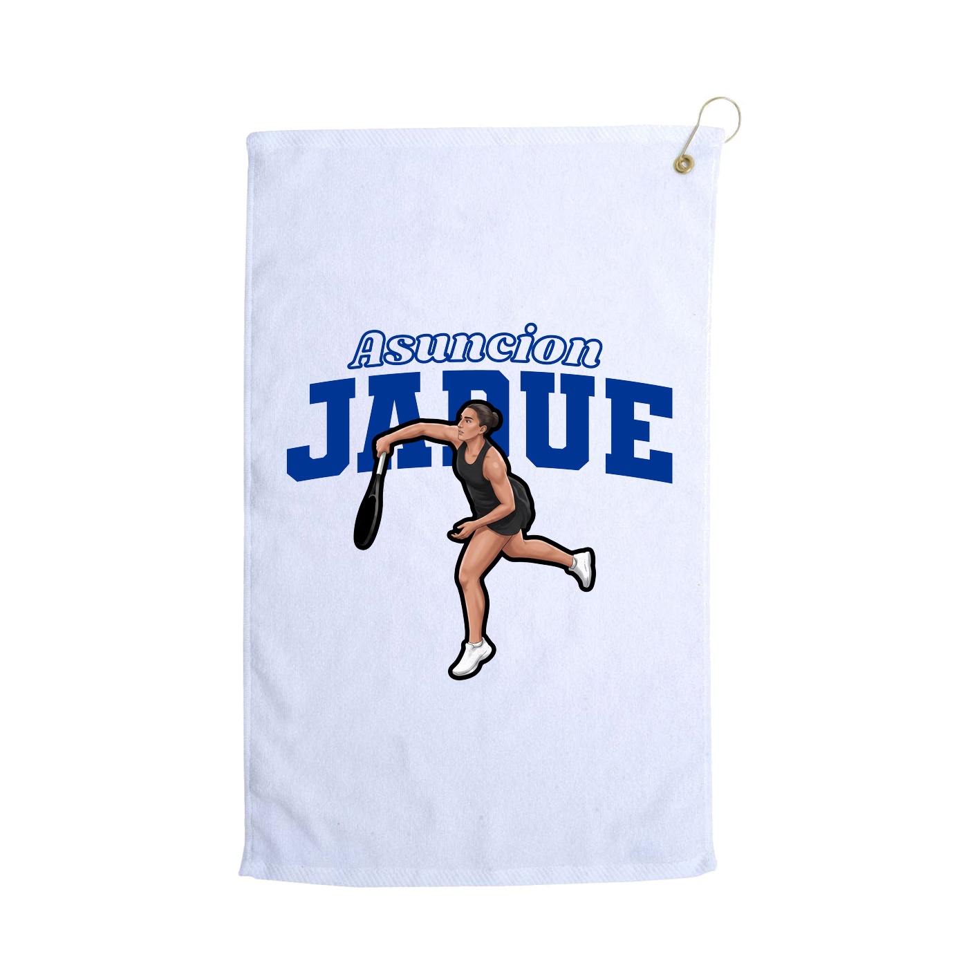 Golf Towel — Name Arch in White