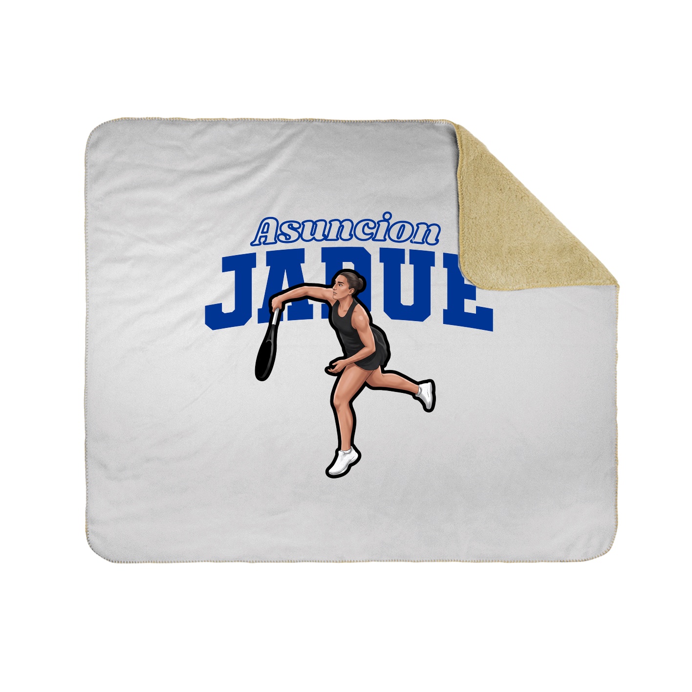 Throw Blanket — Name Arch in White