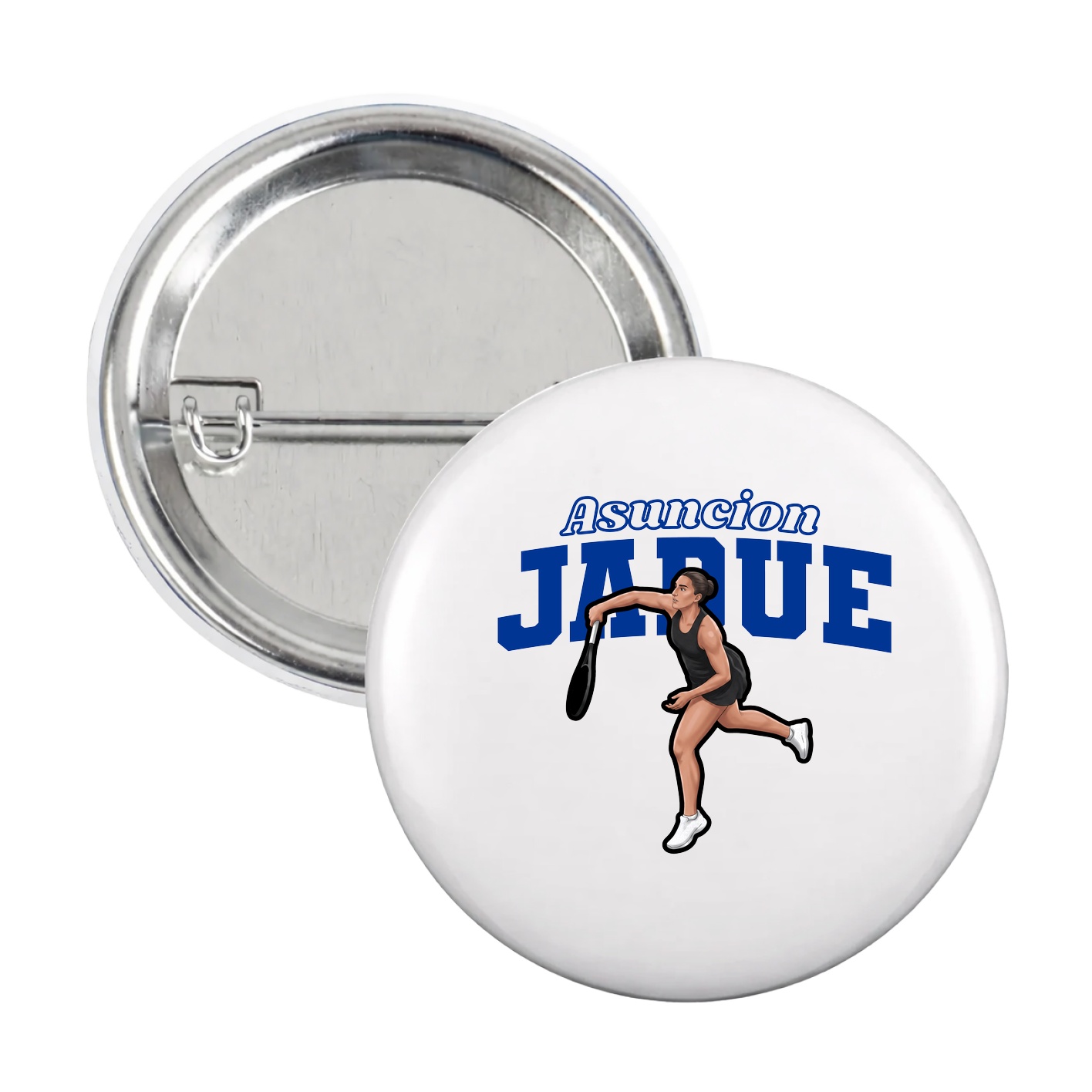 Game Day Button — Name Arch in White