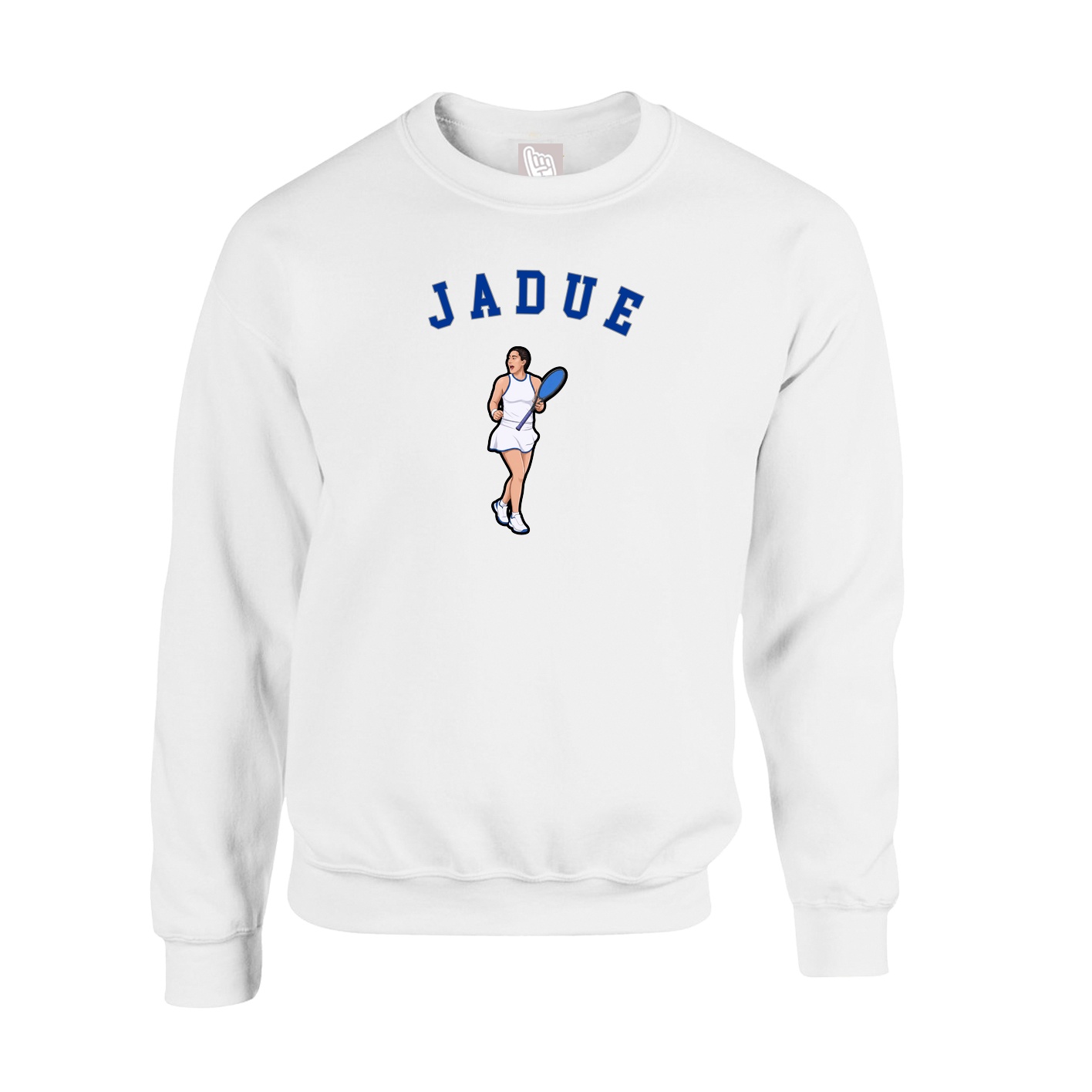 Fleece Crew — Shirsey Arch in White