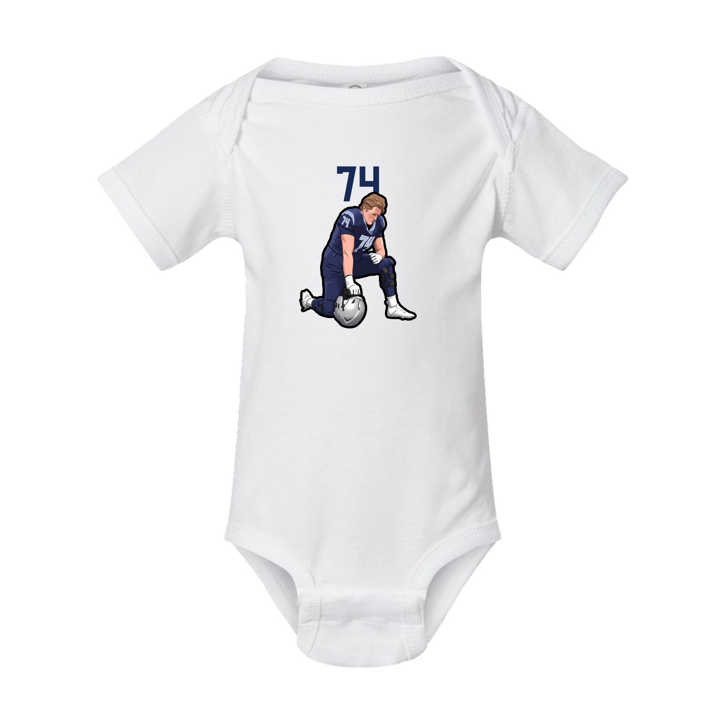 Baby Onesie — Number Top in White