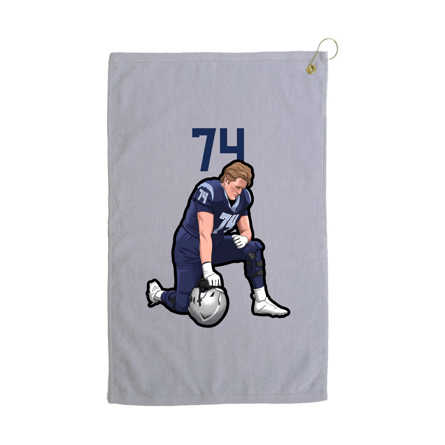 Golf Towel — Number Top in Grey