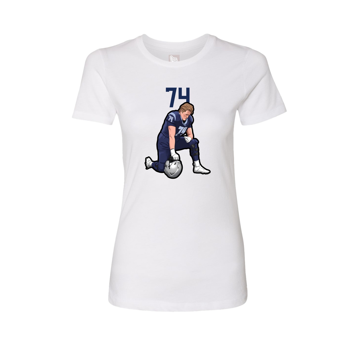 Fitted Women's Tee — Number Top in White
