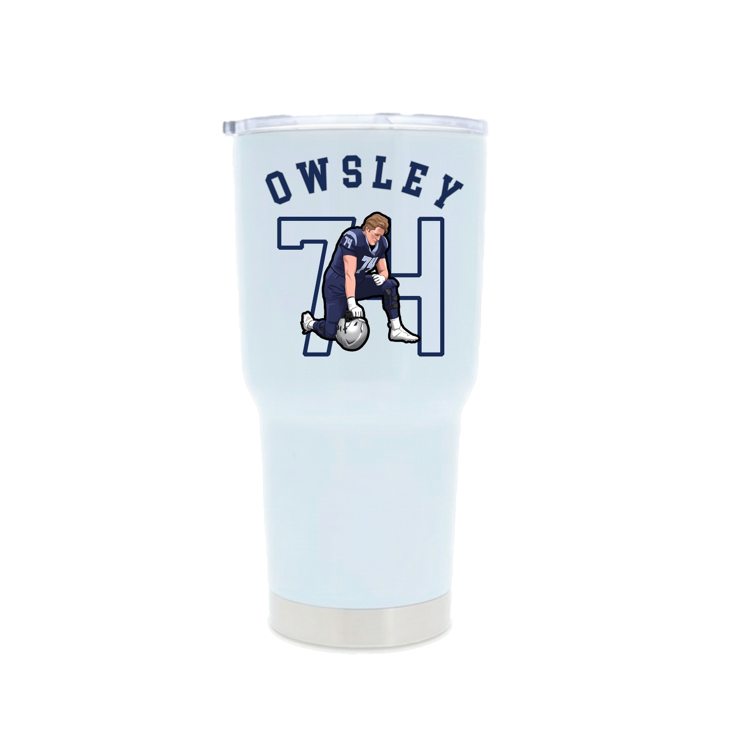 30oz Stainless Steel Tumbler — Shirsey Arch in White