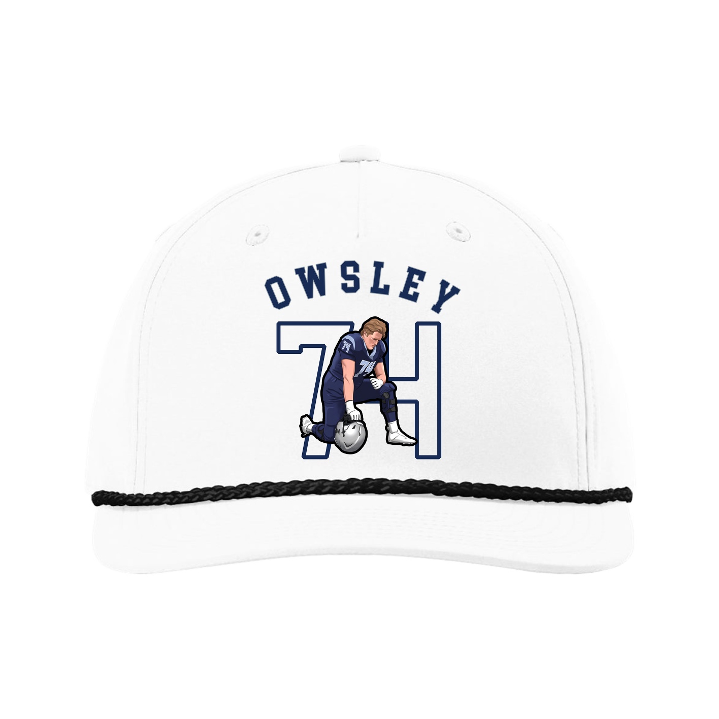Five-Panel Classic Rope Cap — Shirsey Arch in White