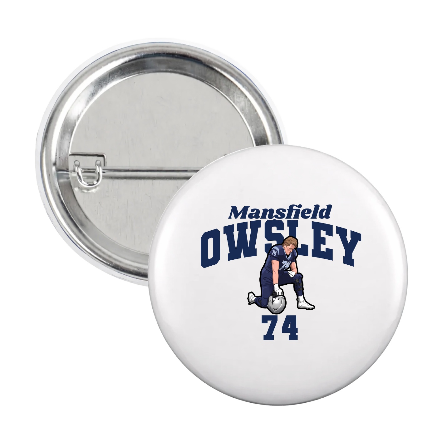 Game Day Button — Signature Arch in White