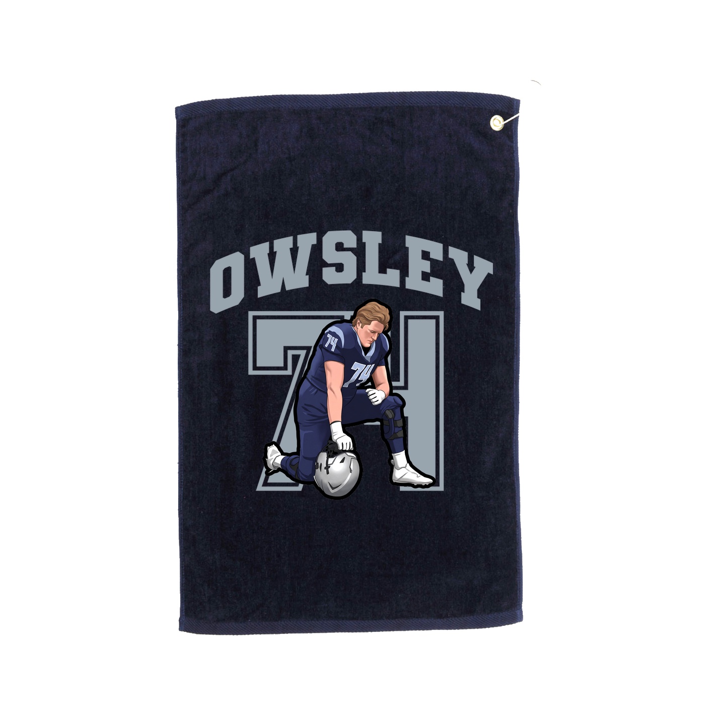 Golf Towel — Number in Navy