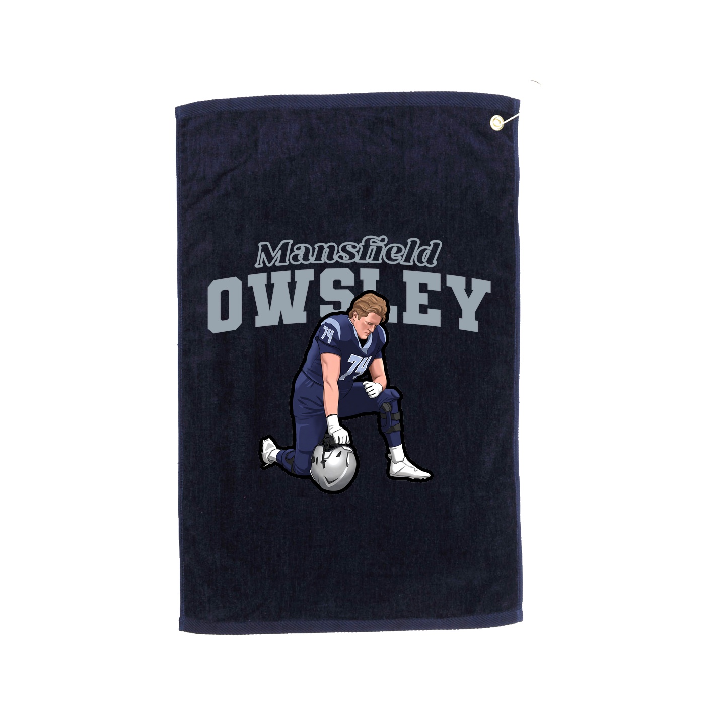 Golf Towel — Name Arch in Navy
