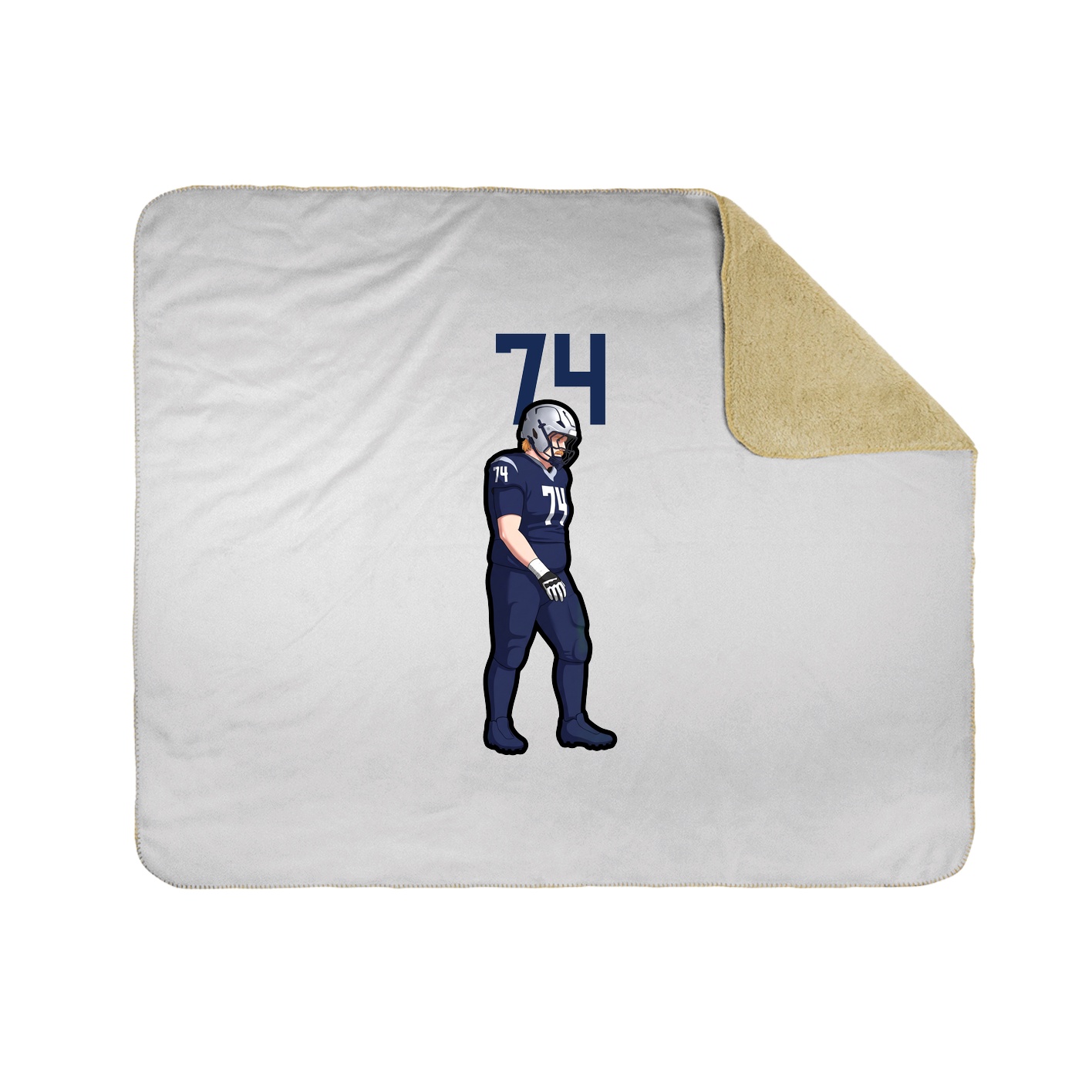 Throw Blanket — Number Top in White