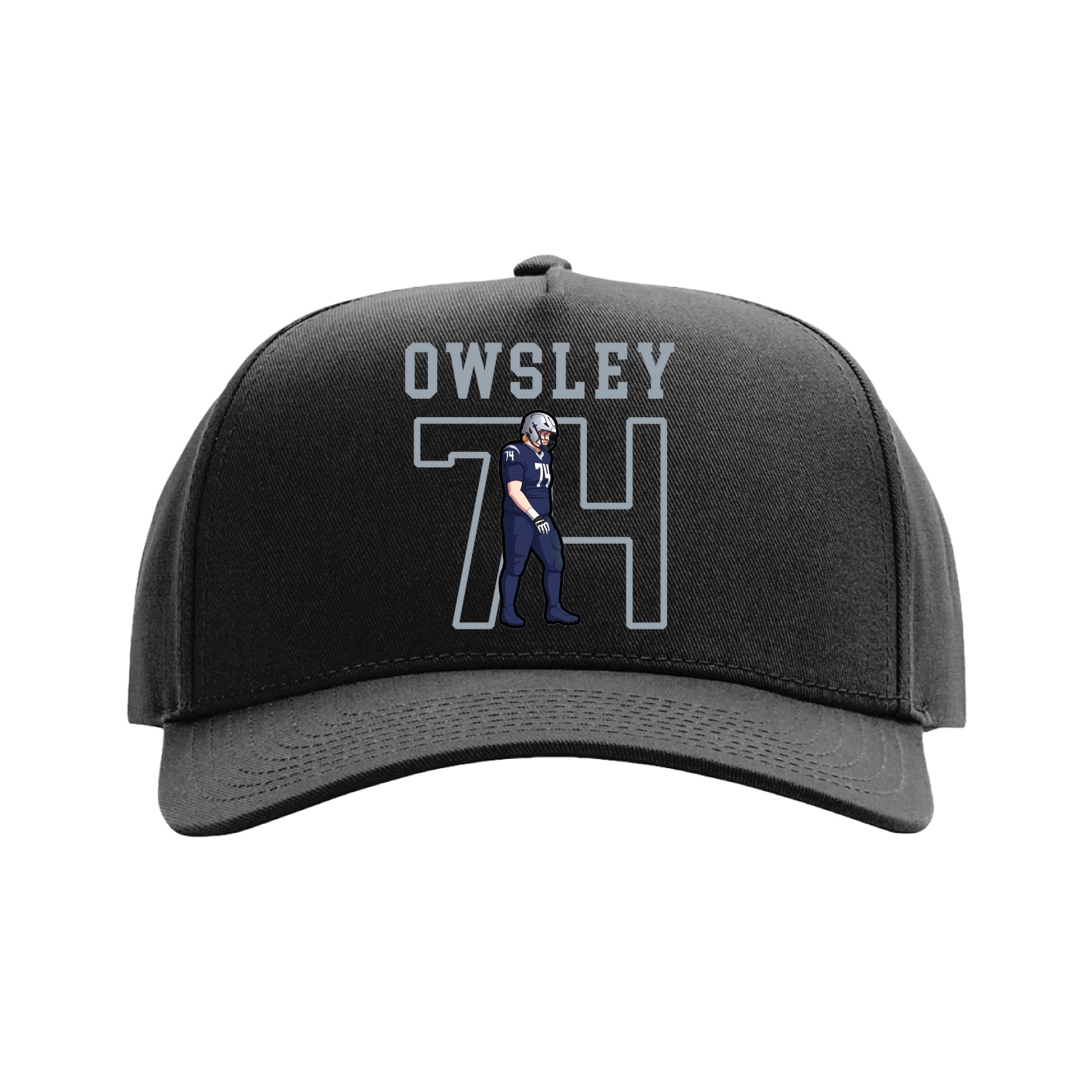 Full Fabric Five-Panel Champ Cap — Shirsey in Black