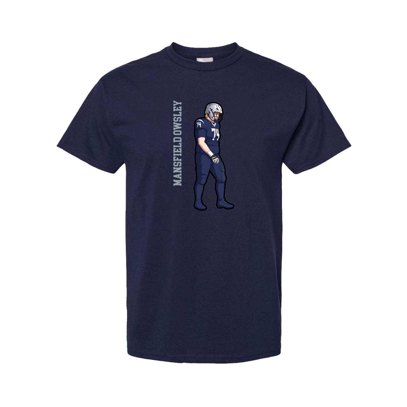 Youth Tee — Name Vertical in Navy