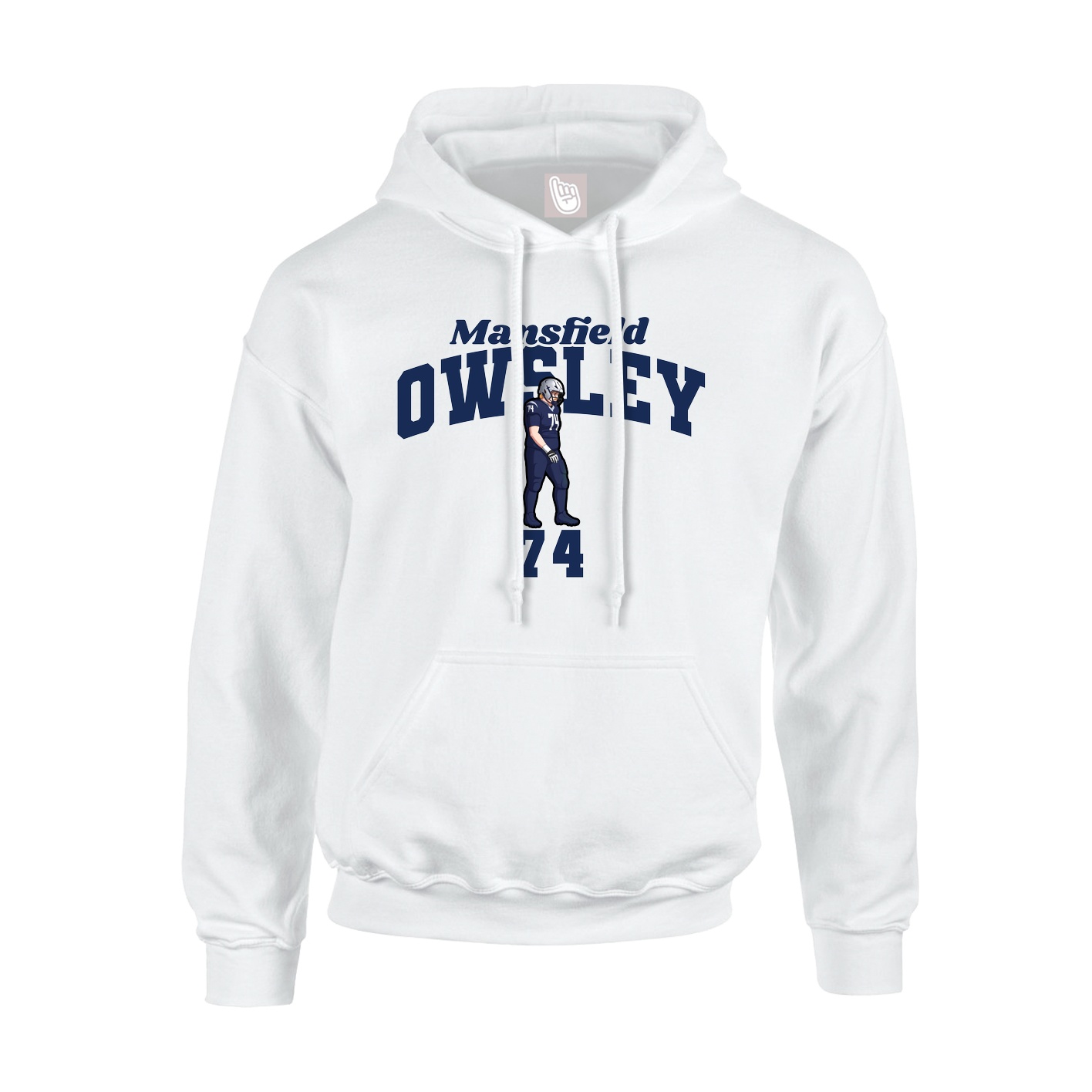 Hoodie — Signature Arch in White