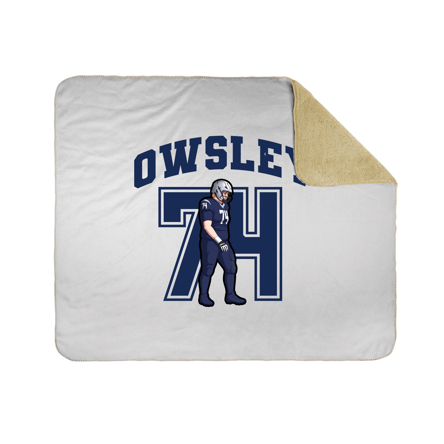 Throw Blanket — Number in White