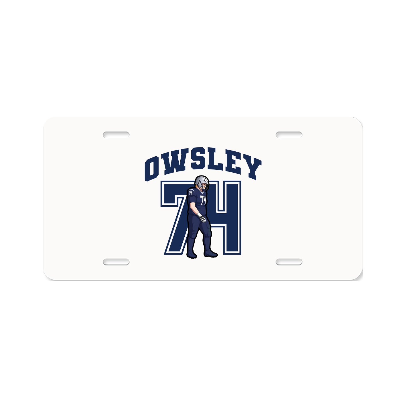 License Plate — Number in Classic