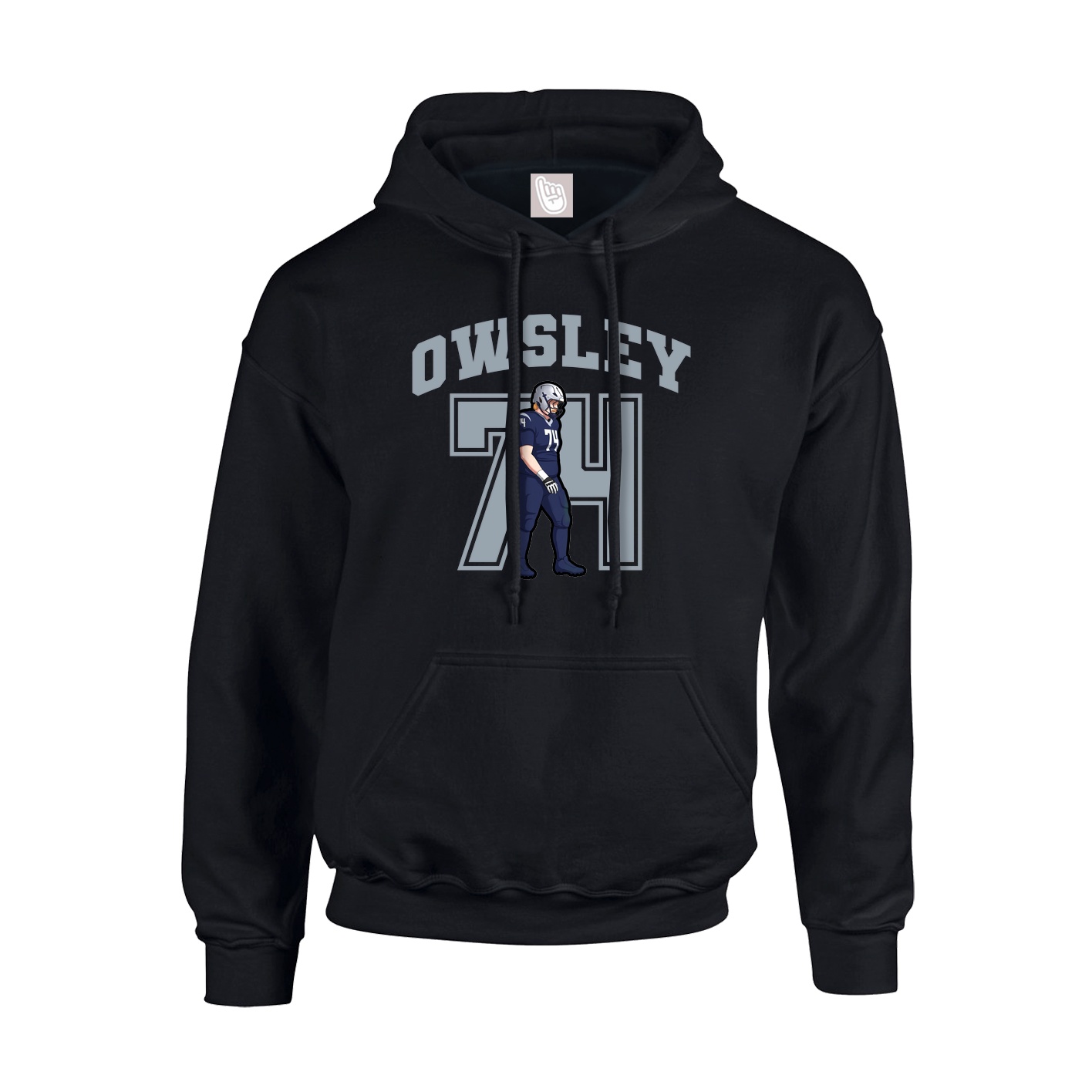 Hoodie — Number in Black
