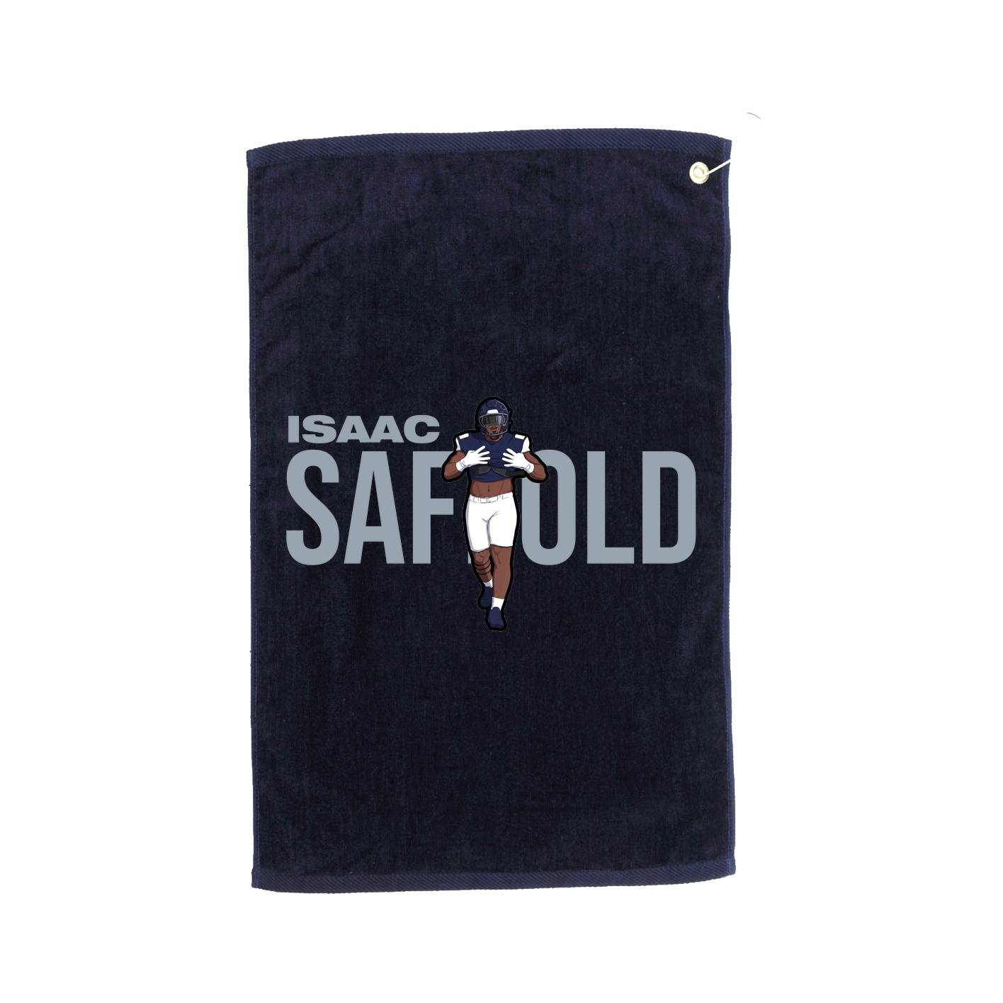 Golf Towel — Player Name in Navy