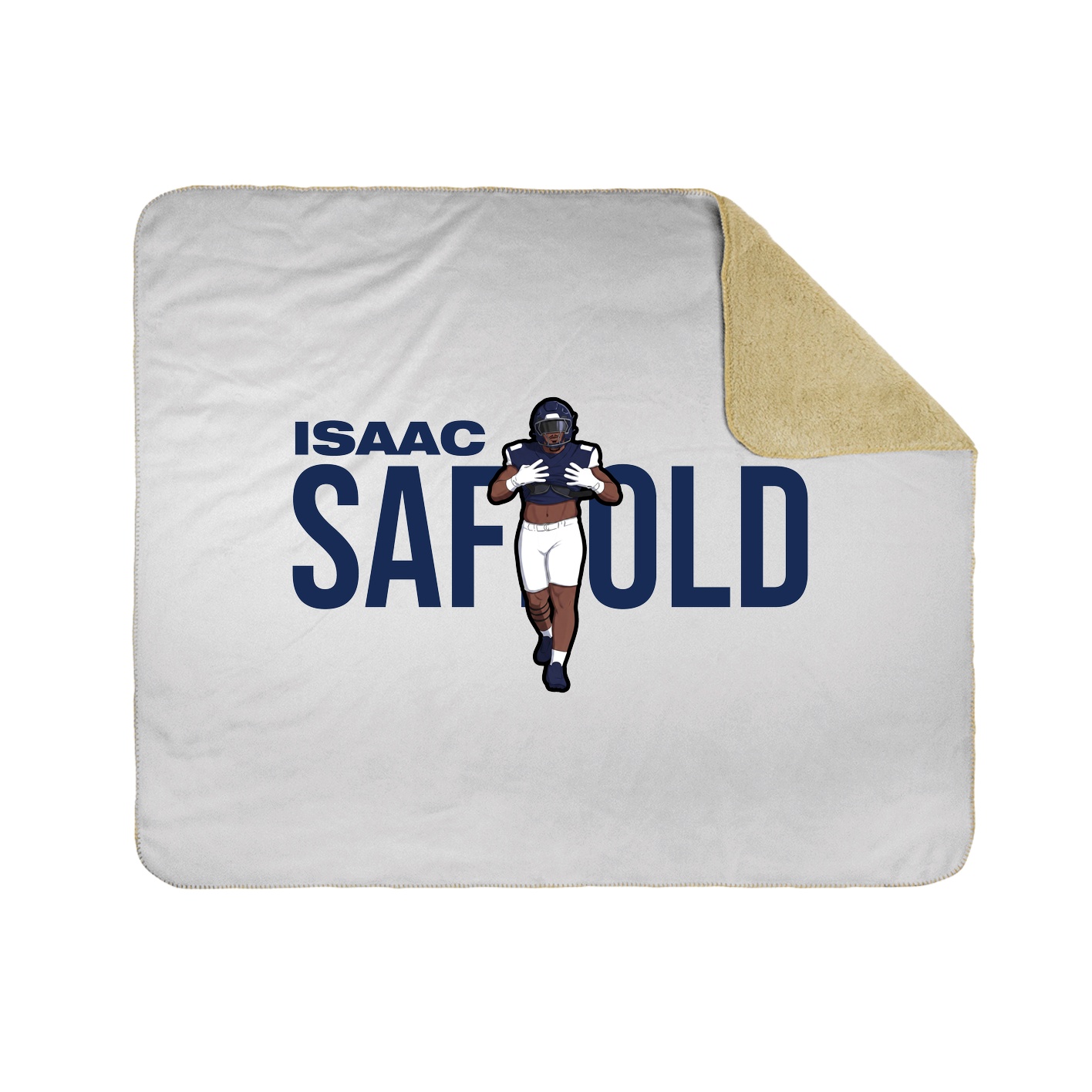 Throw Blanket — Player Name in White