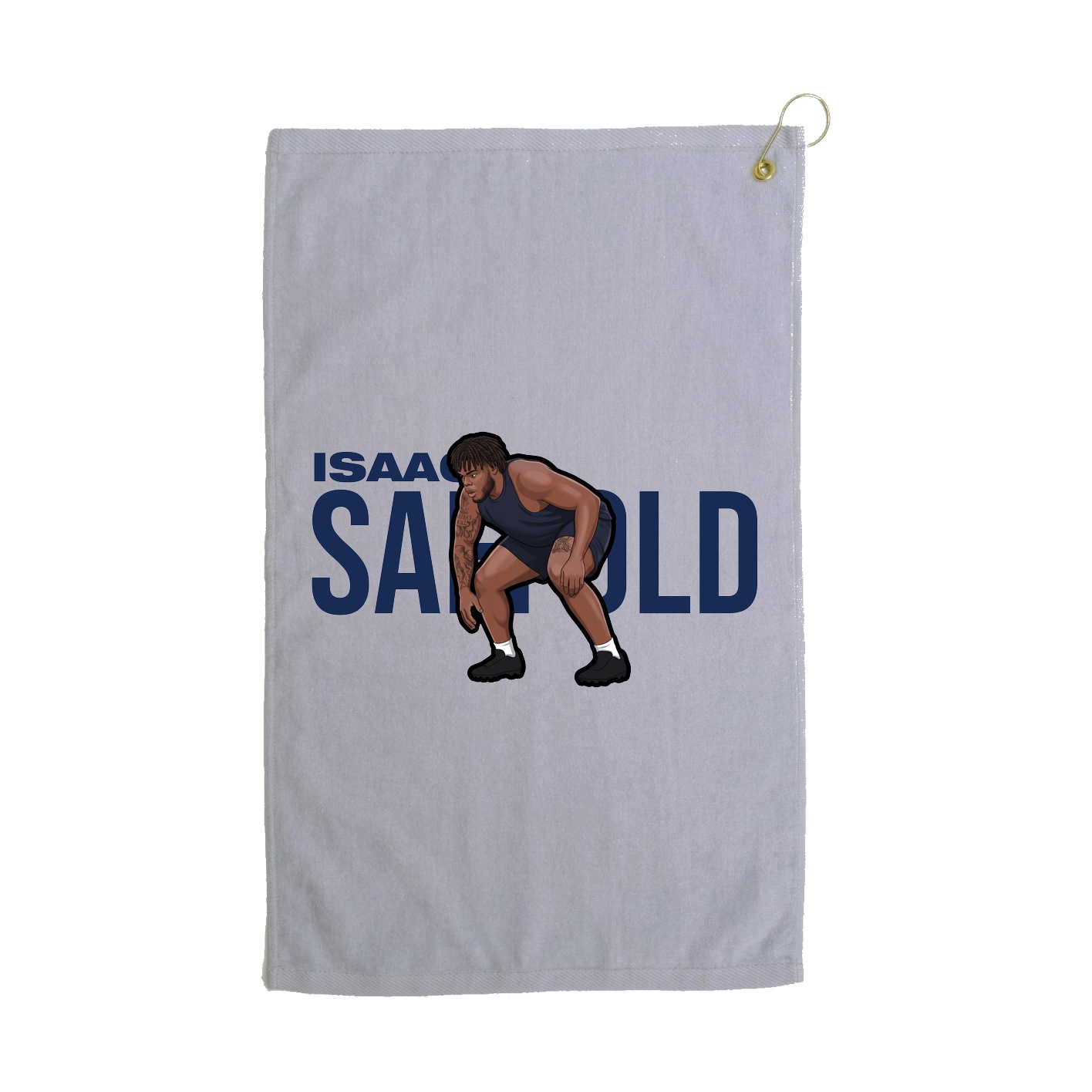 Golf Towel — Player Name in Grey