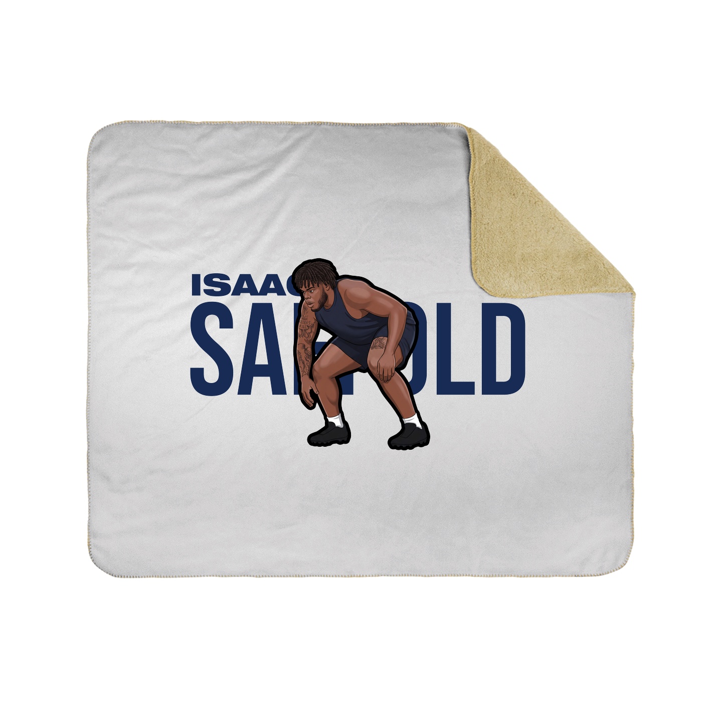 Throw Blanket — Player Name in White