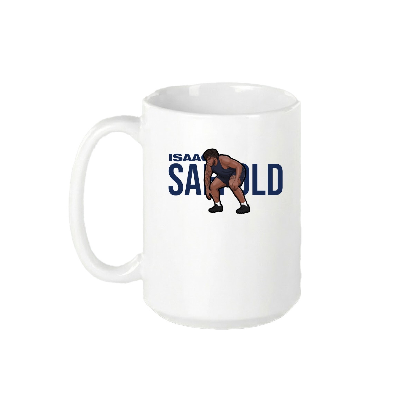 15oz Coffee Mug — Player Name in White