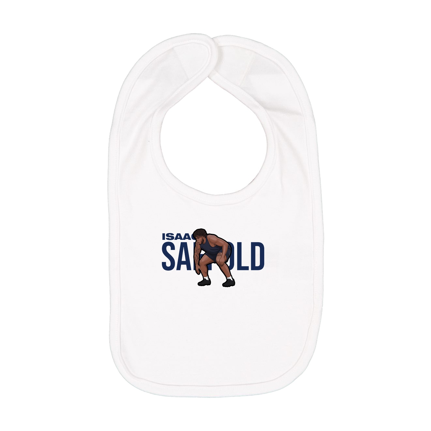 Infant Bib — Player Name in White