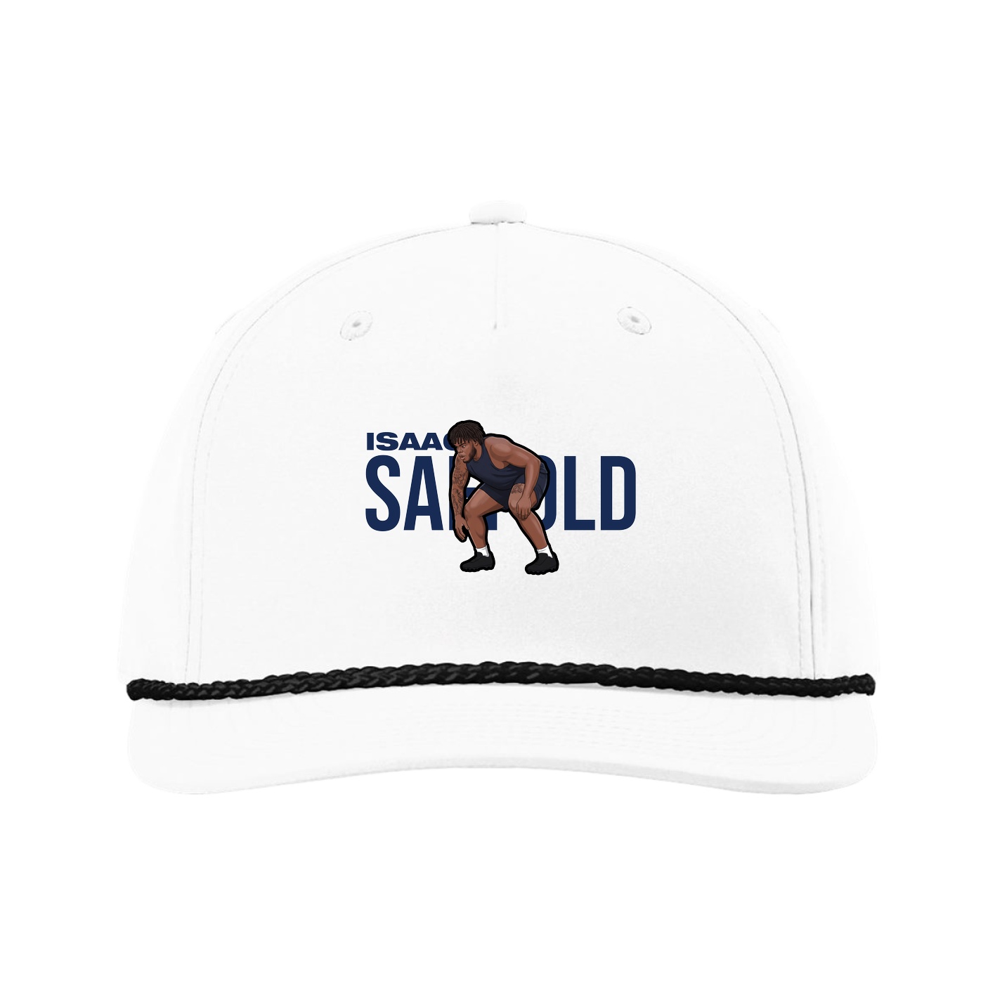 Five-Panel Classic Rope Cap — Player Name in White
