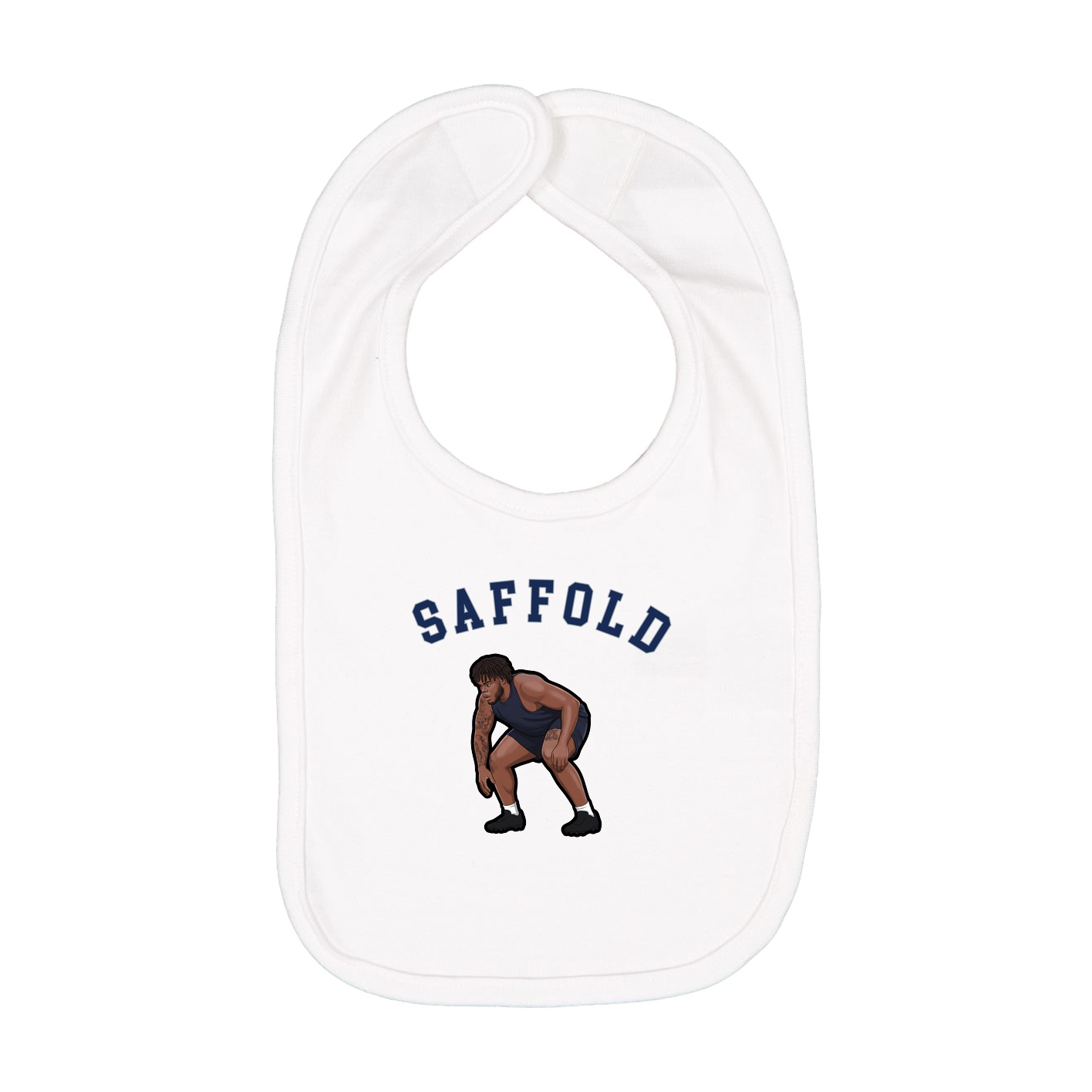 Infant Bib — Shirsey Arch in White