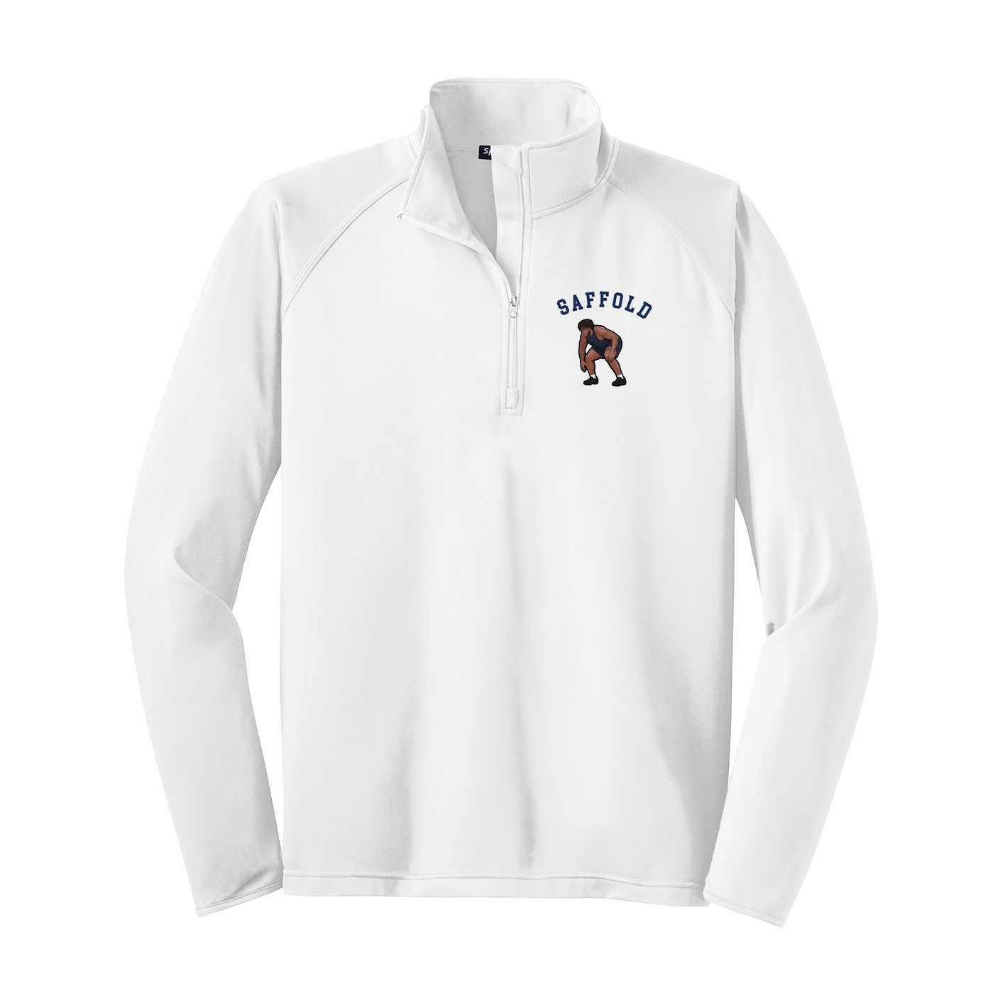 Q-Zip Pullover — Shirsey Arch in White