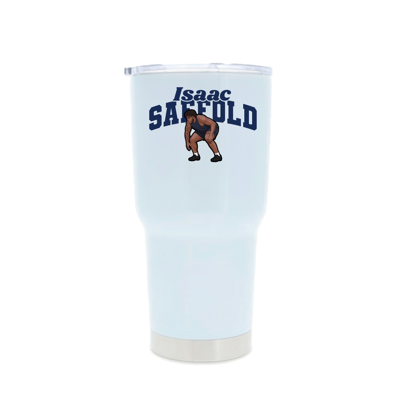 30oz Stainless Steel Tumbler — Signature Arch in White