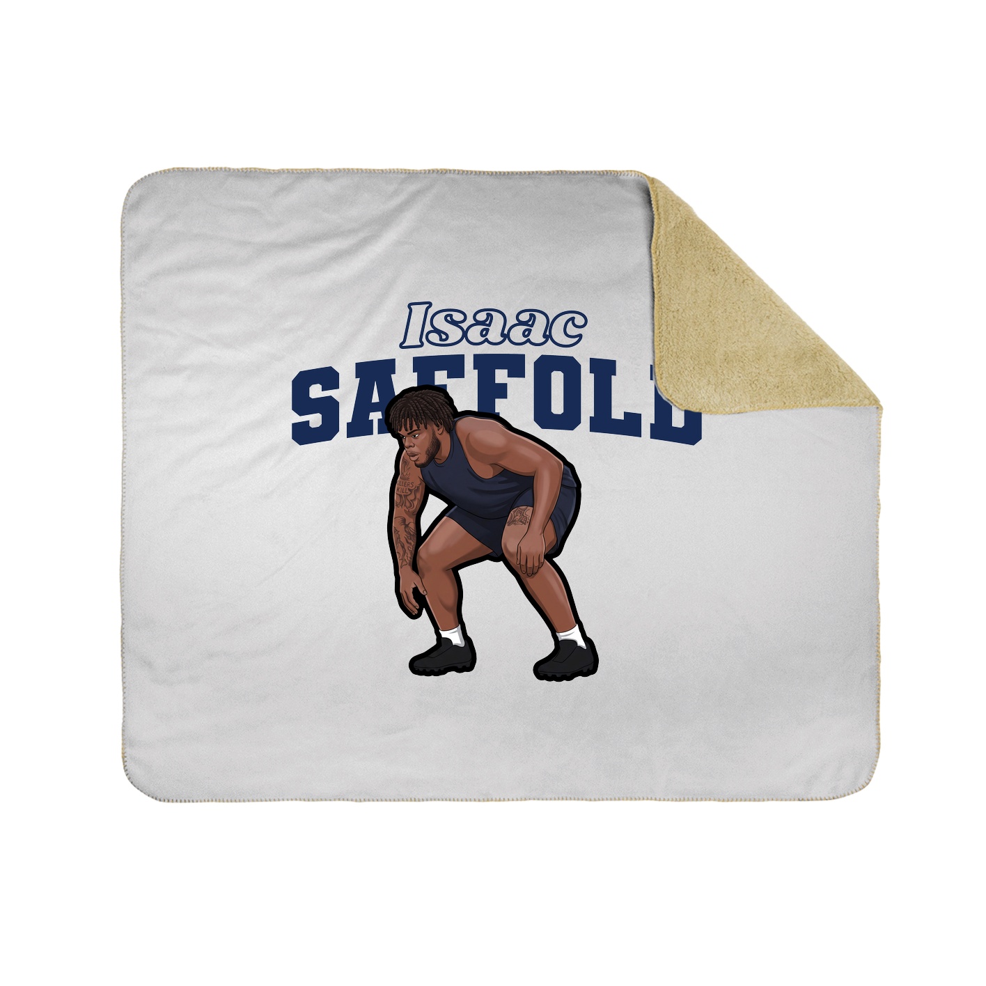 Throw Blanket — Name Arch in White
