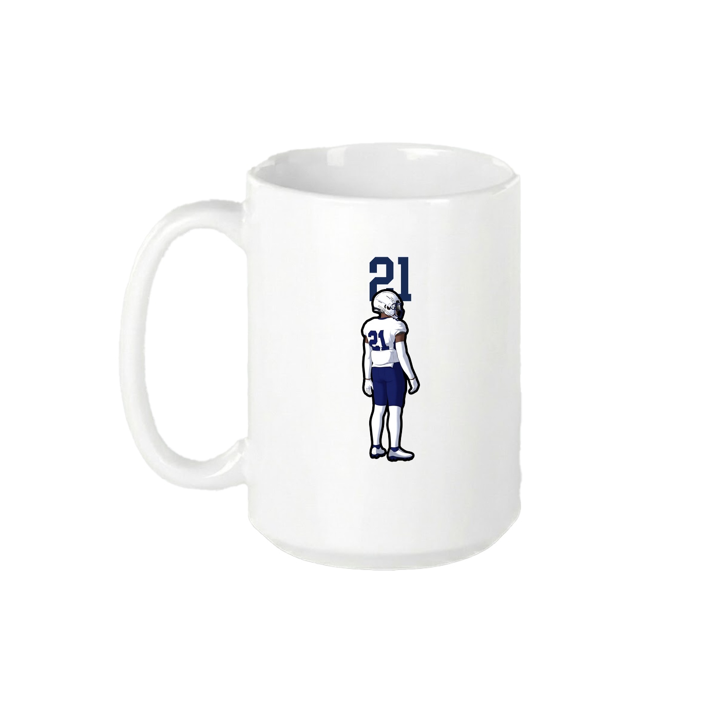 15oz Coffee Mug — Number Top in White