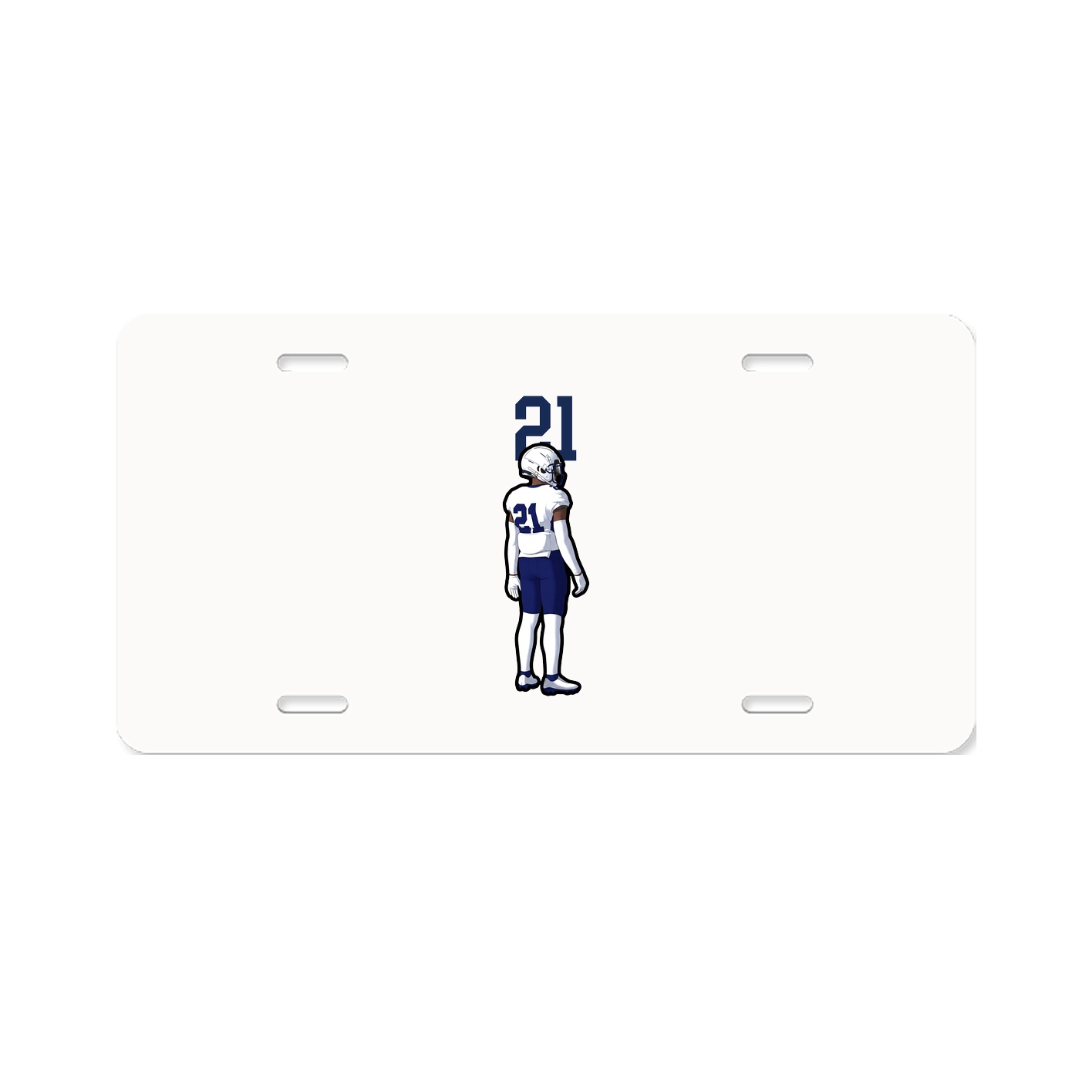 License Plate — Number Top in Classic