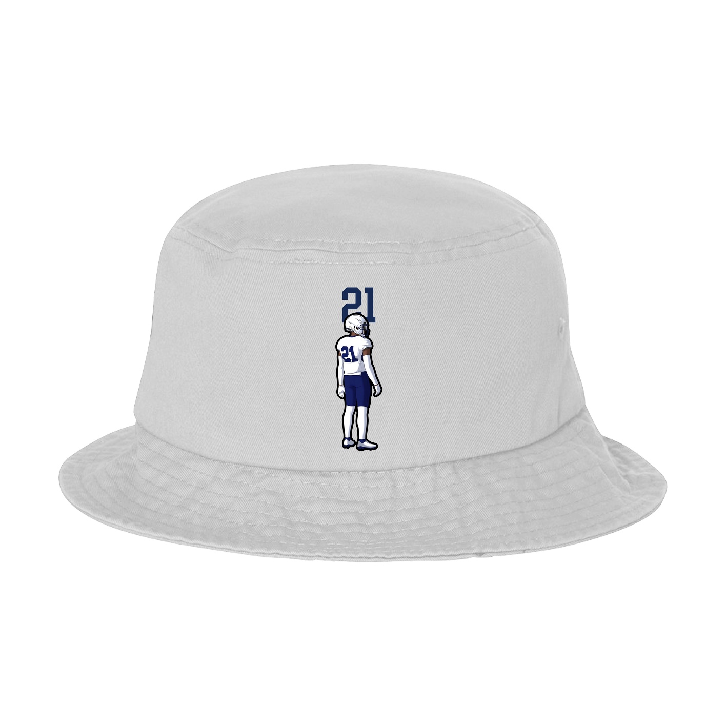 Bucket Cap — Number Top in White
