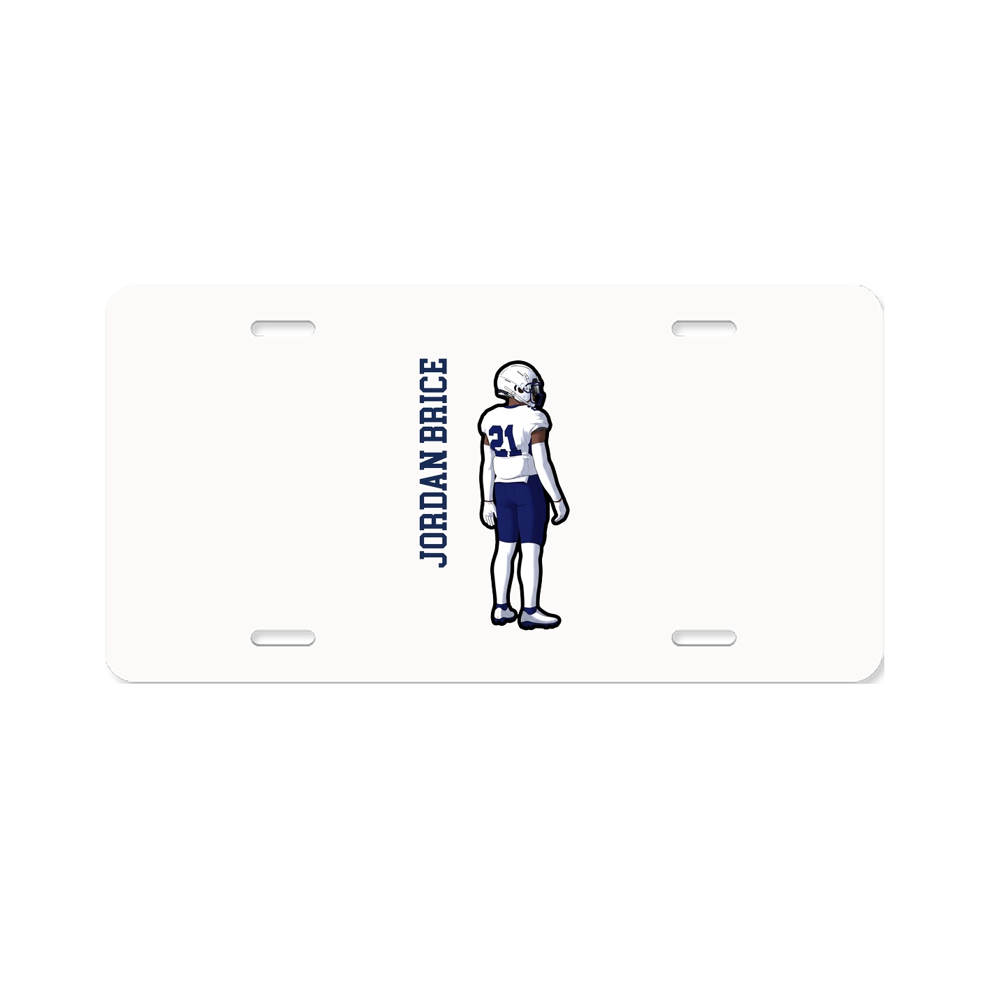 License Plate — Name Vertical in Classic