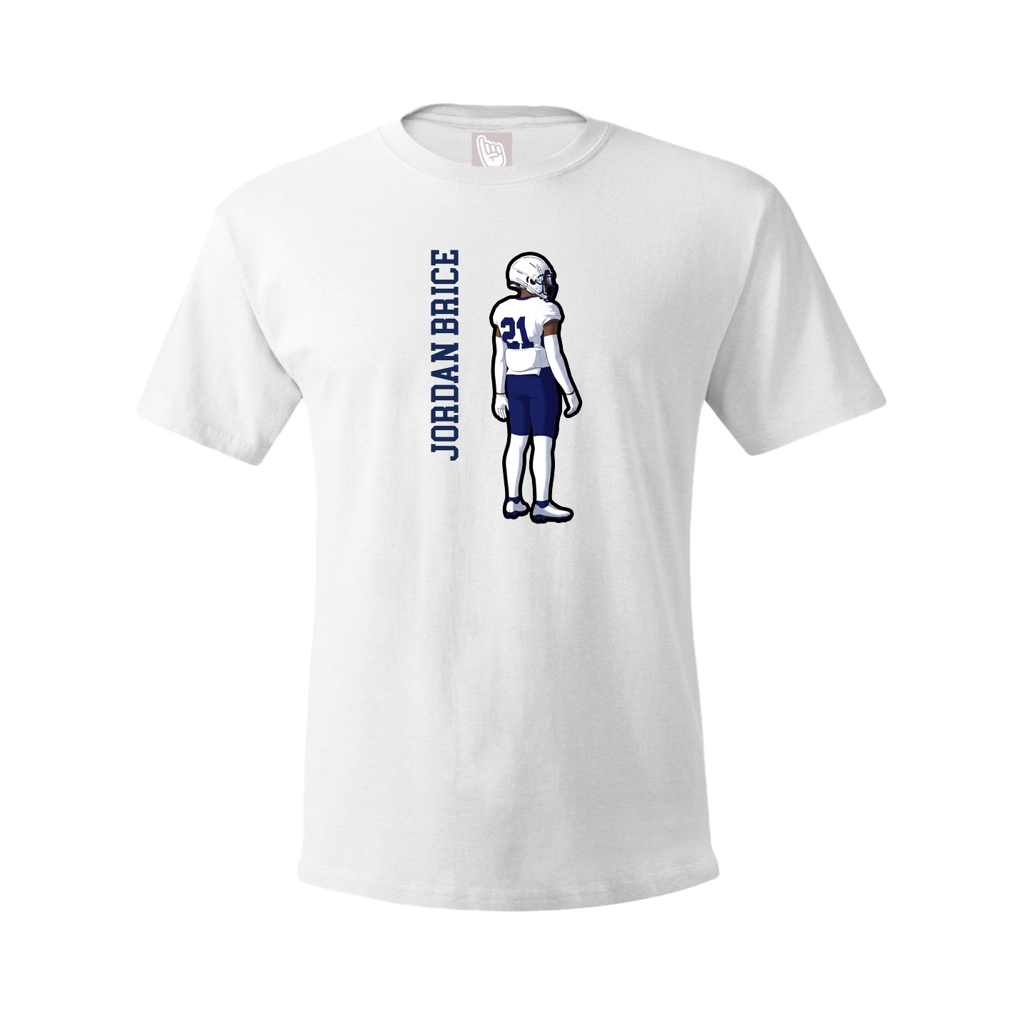 Youth Tee — Name Vertical in White