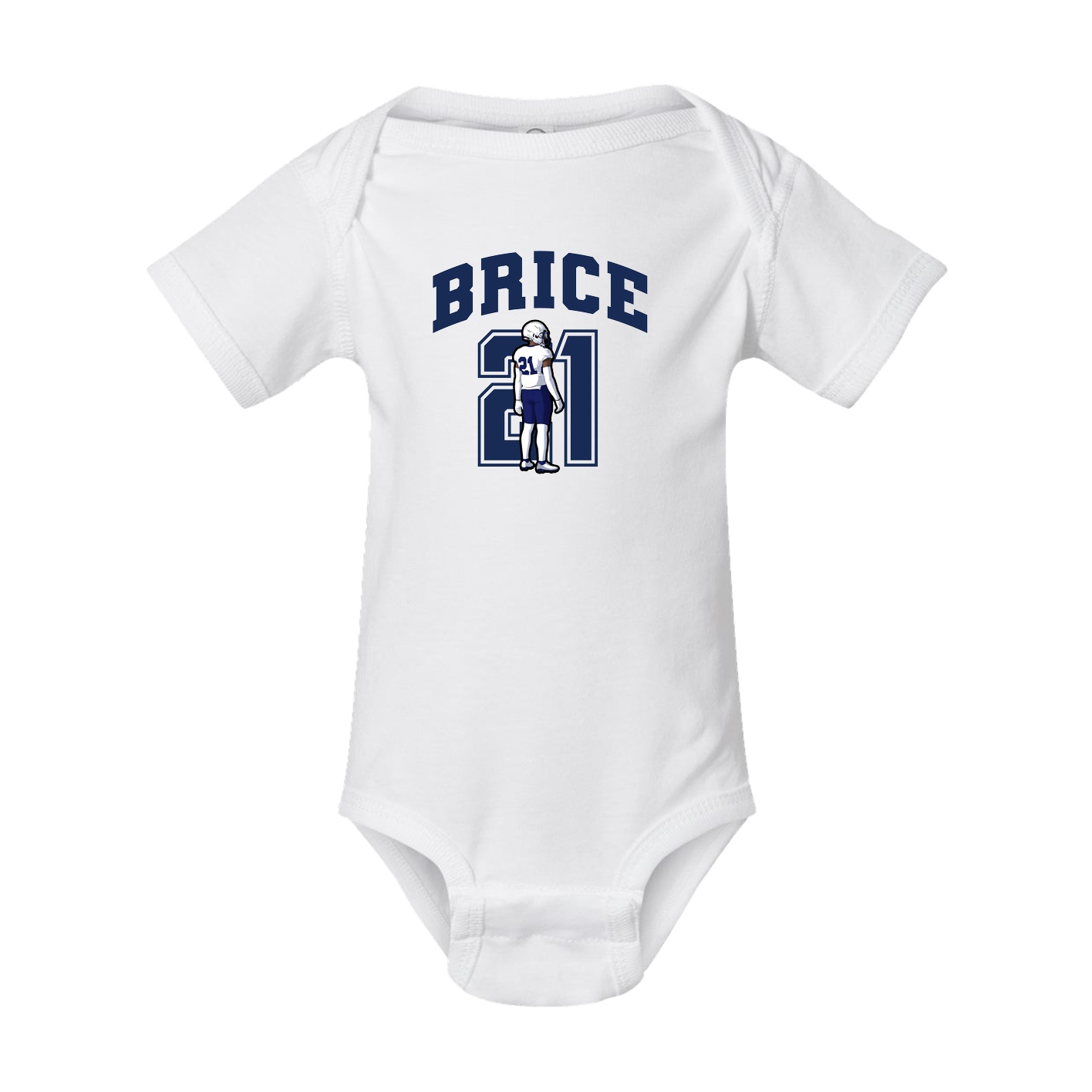 Baby Onesie — Number in White