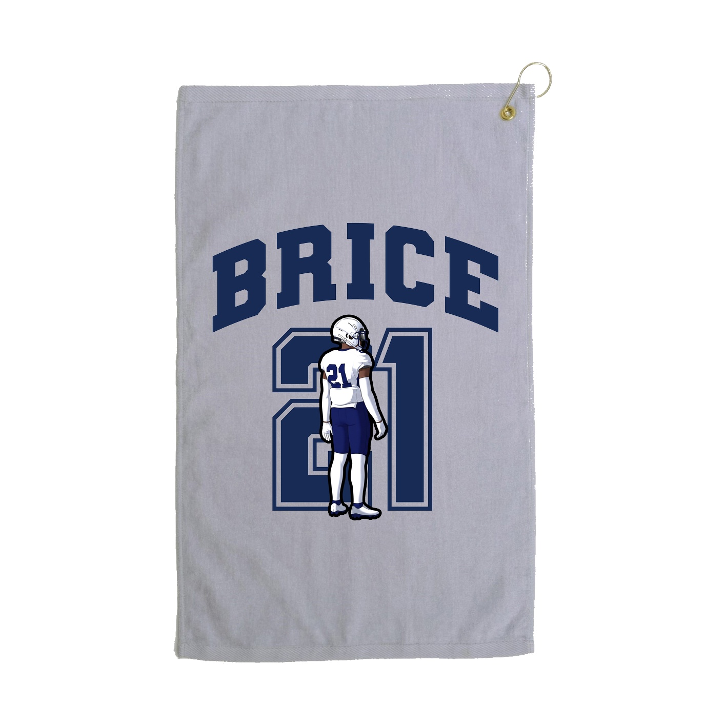 Golf Towel — Number in Grey