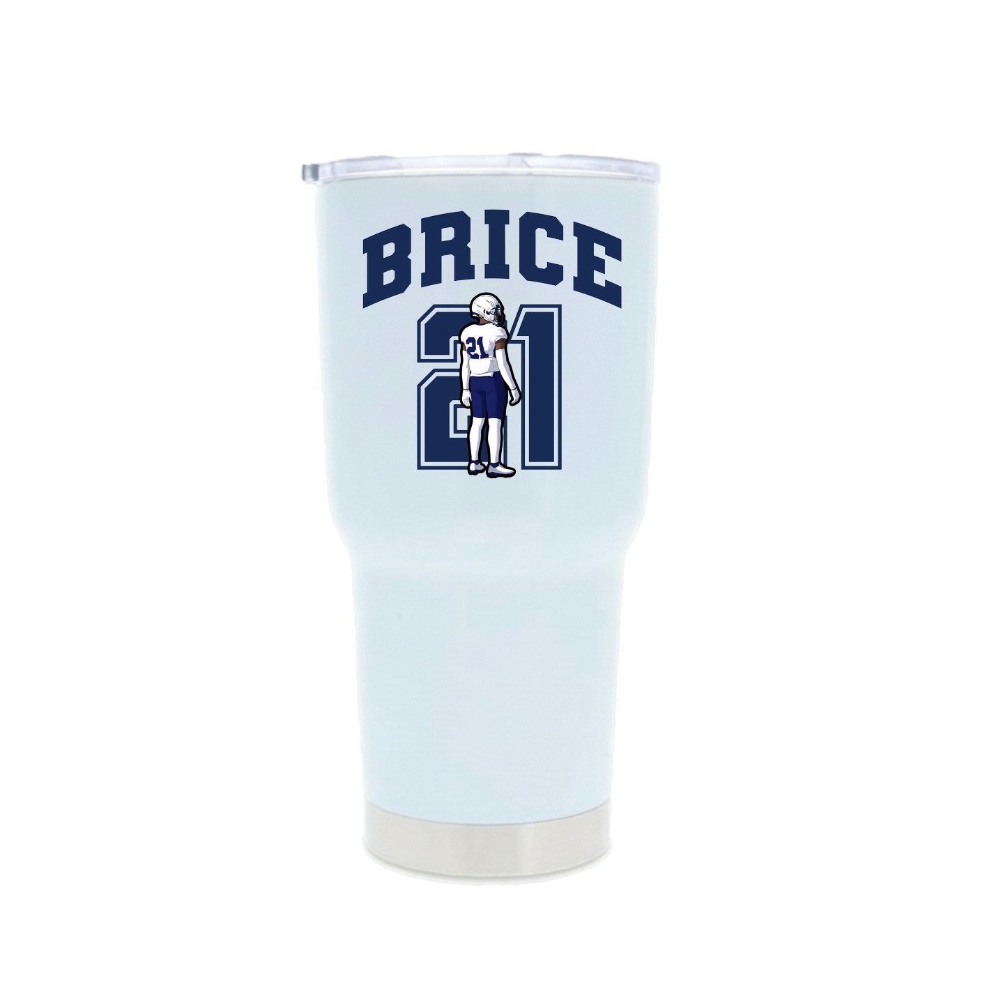 30oz Stainless Steel Tumbler — Number in White