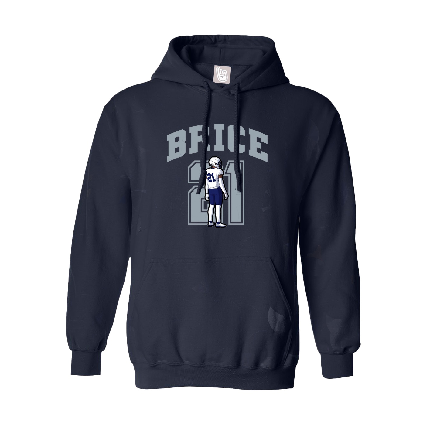 Hoodie — Number in Navy