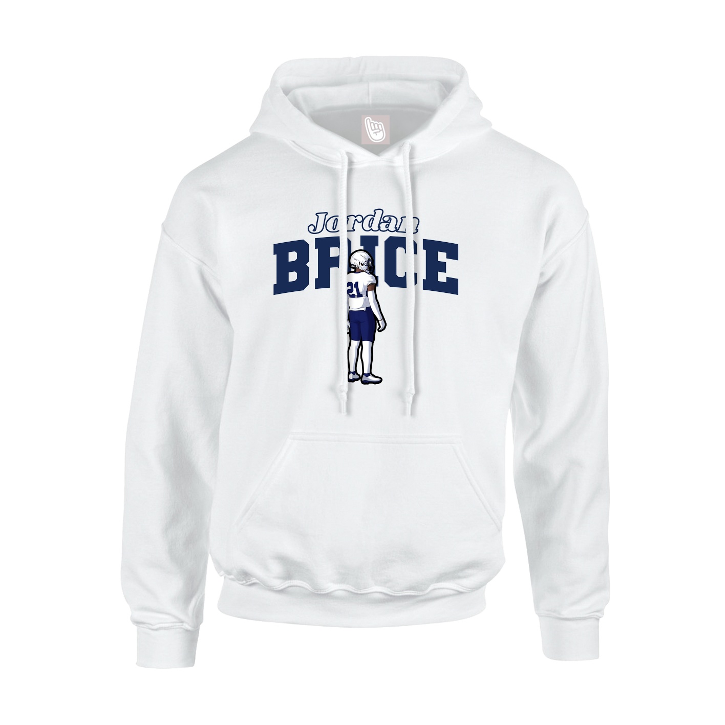 Hoodie — Name Arch in White