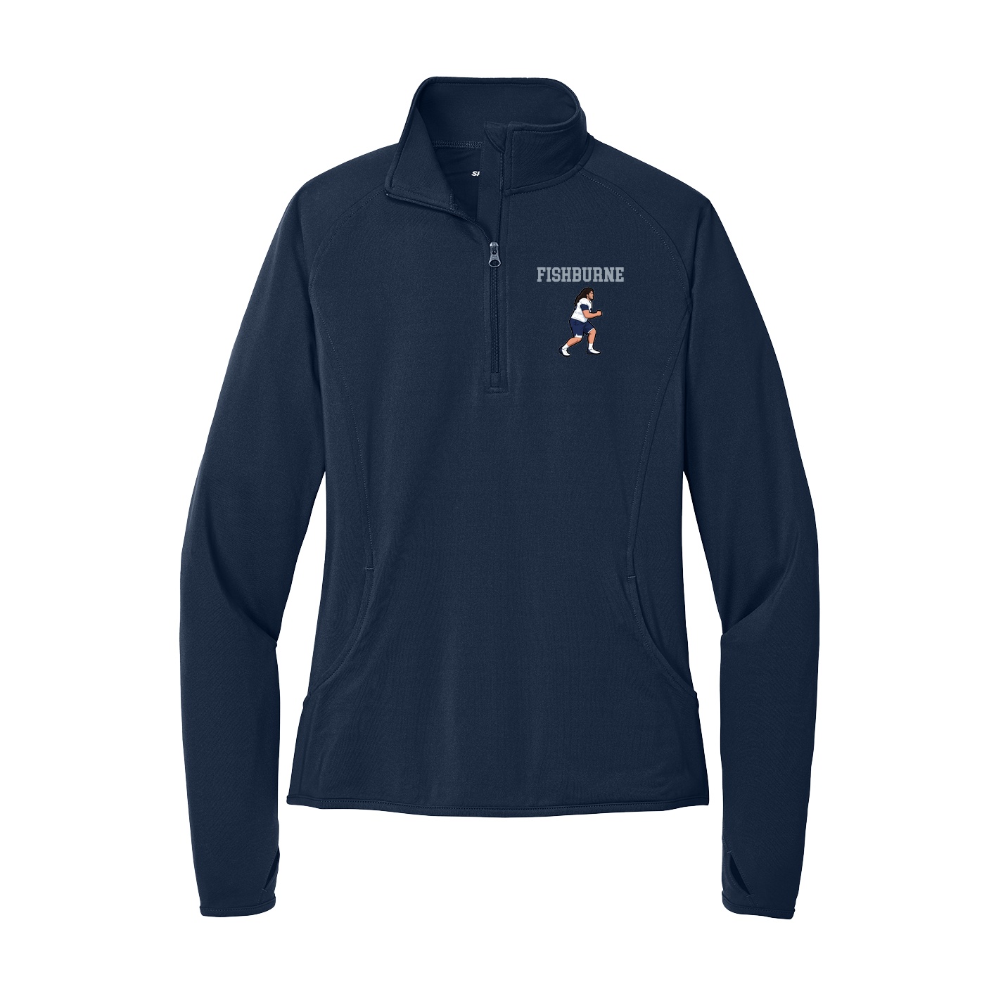 Women's Q-Zip Pullover — Shirsey in Navy