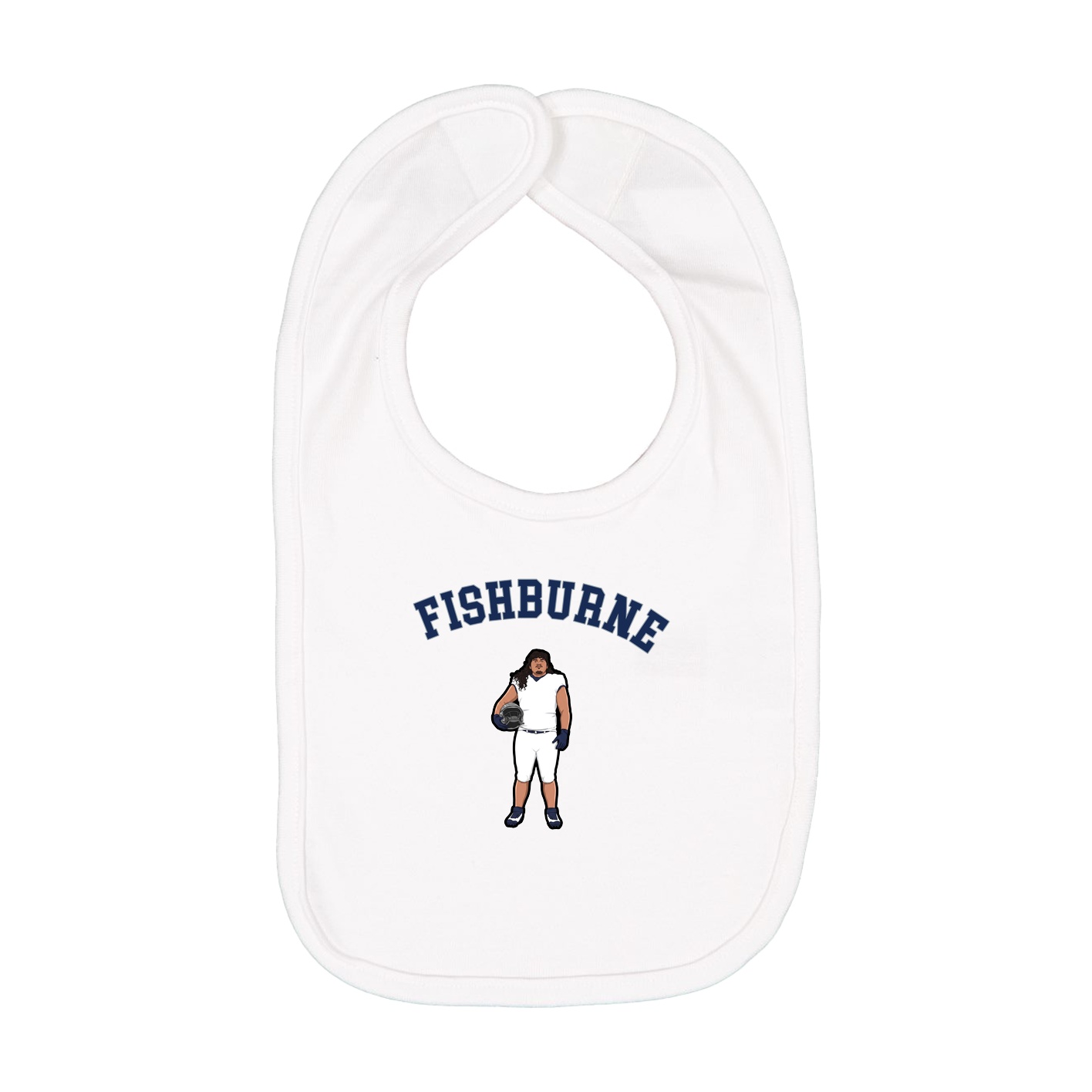 Infant Bib — Shirsey Arch in White